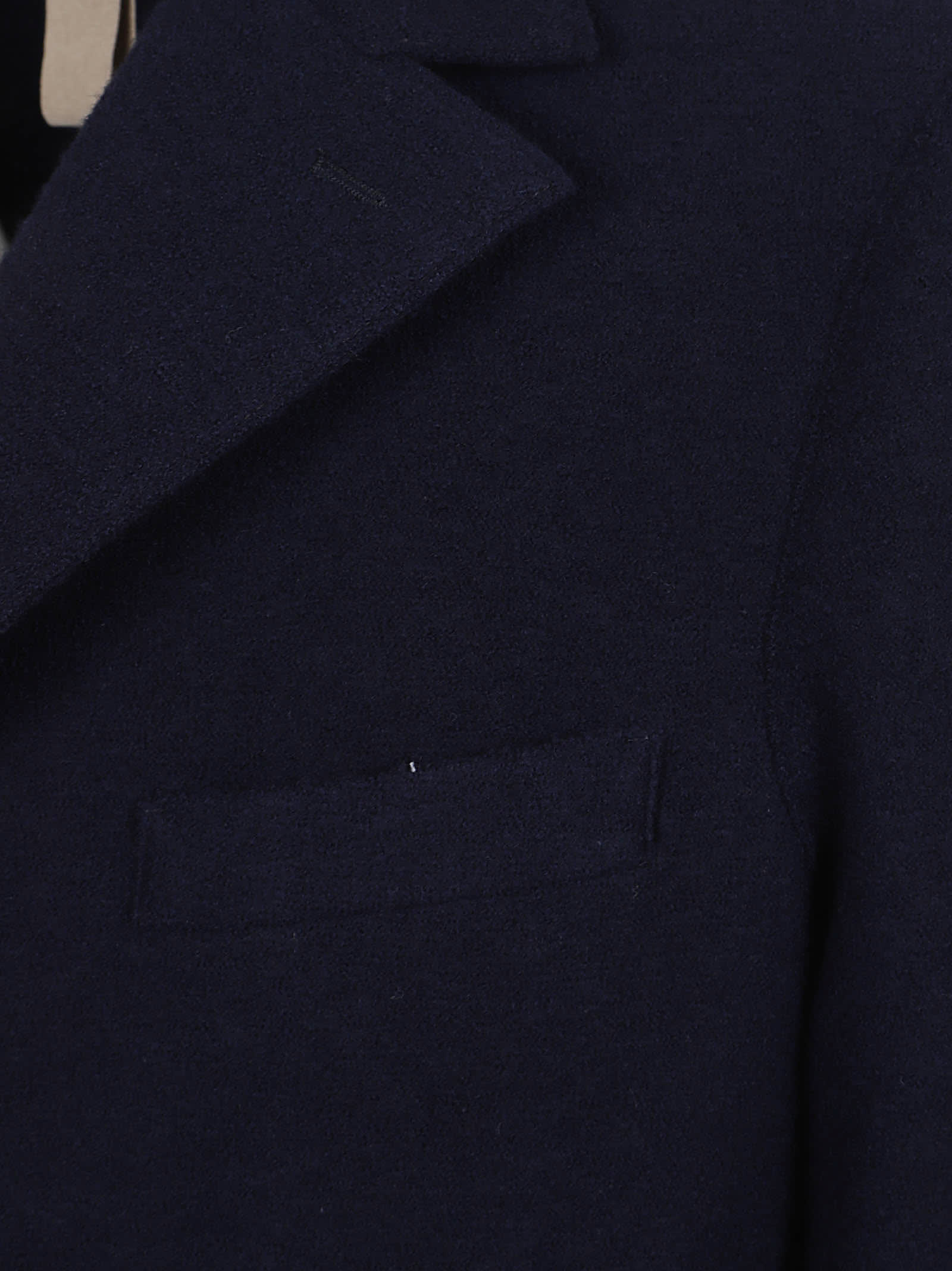 Eleventy Tailored Coat With Flap Pockets And Notch Lapel In Blue