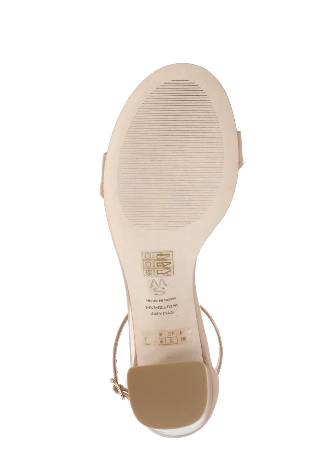 Stuart Weitzman Nudist Block 75 Sandals In Neutral