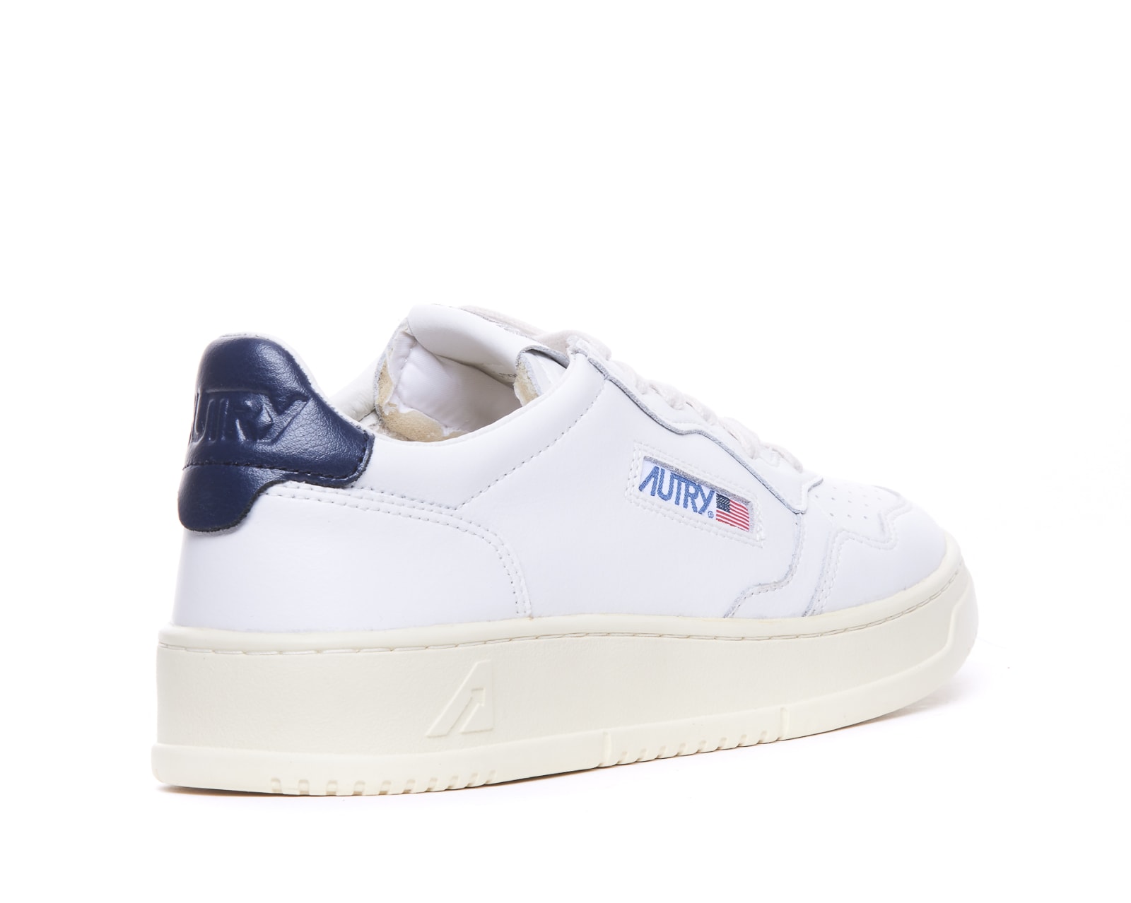 Autry Black And White Leather Sneakers In White