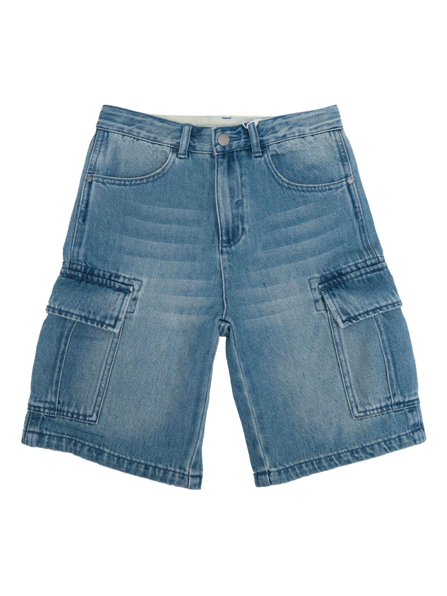 Stella Mccartney Cotton Shorts In Light Blue