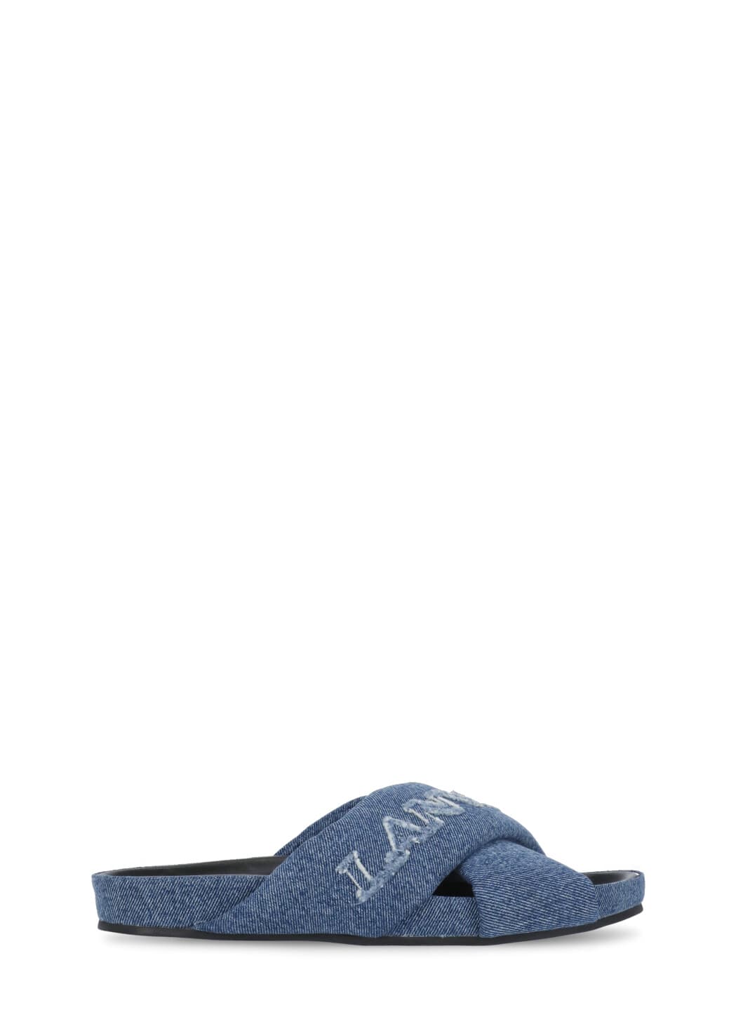 Lanvin Slipper With Logo In Blue
