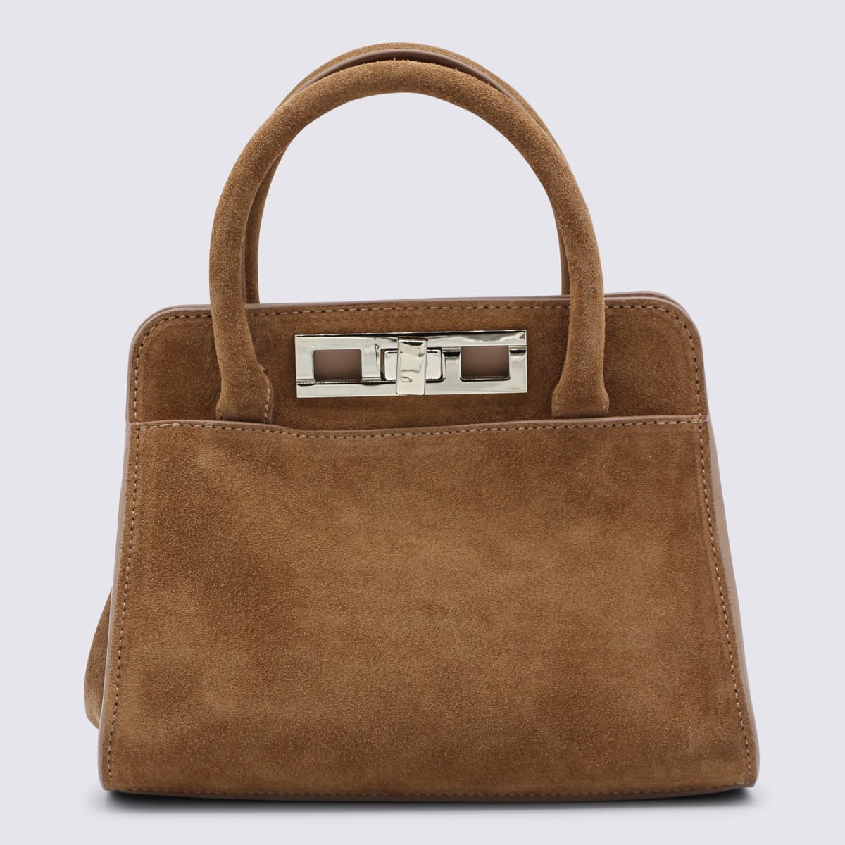 Fabiana Filippi Brown Leather Top Handle Bag