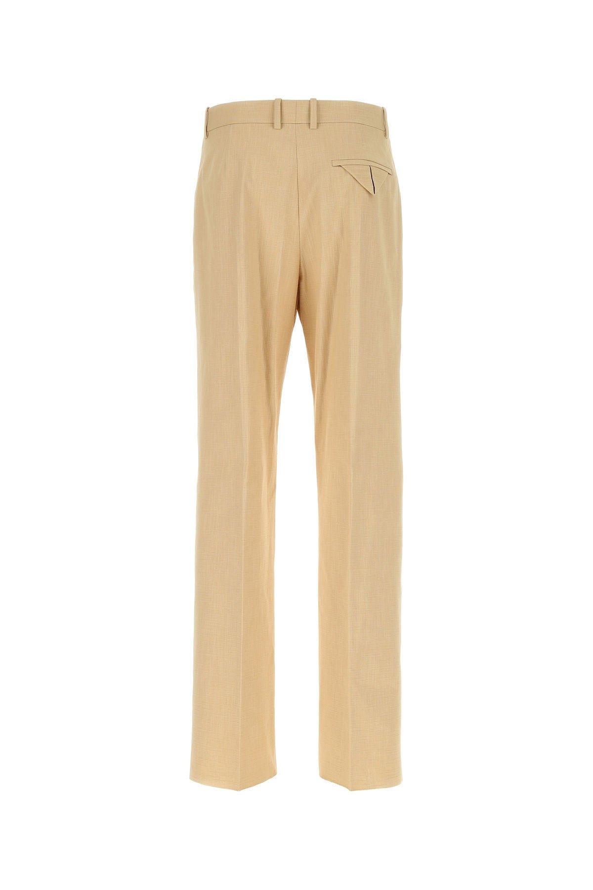 Bottega Veneta Men's Straight-leg Pants In Beige