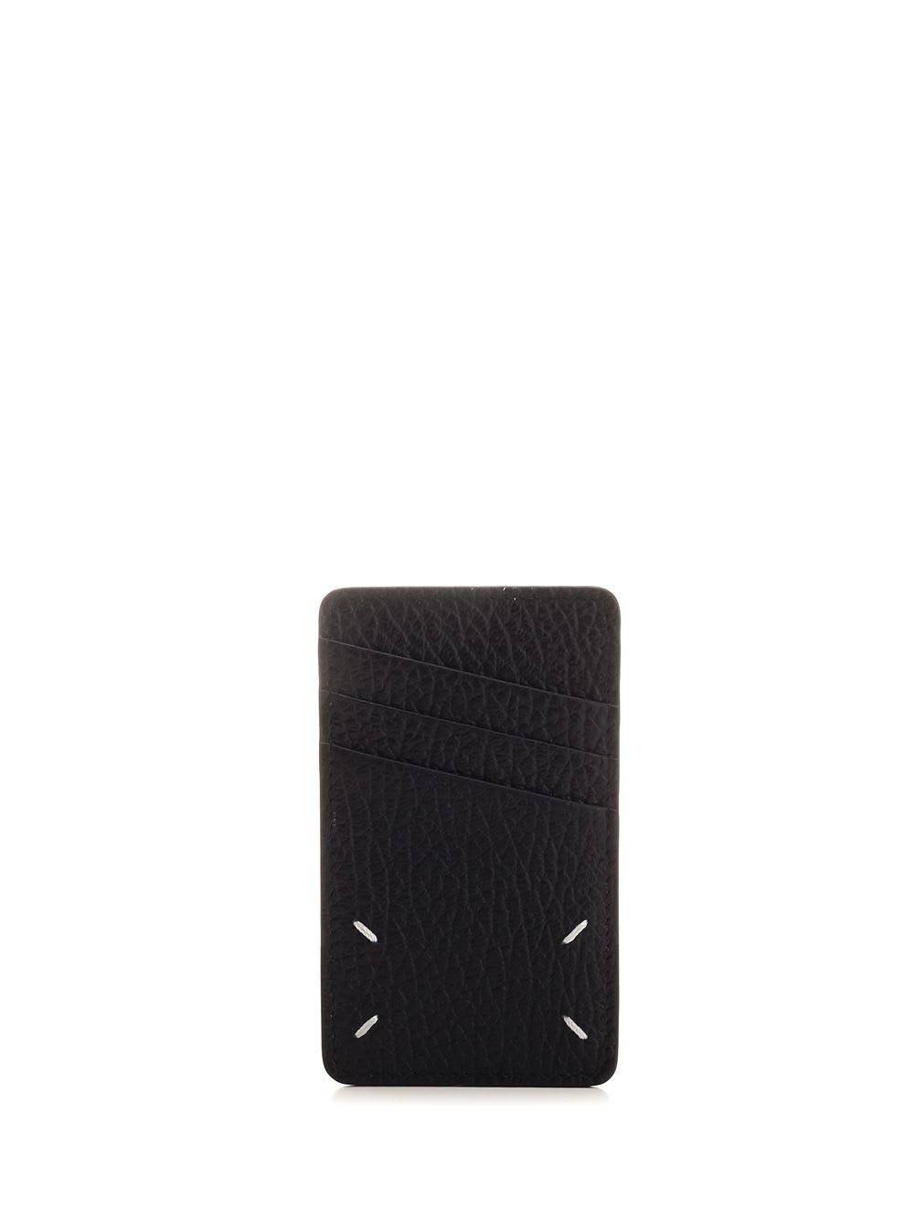 Shop Maison Margiela Four Stitches Card Holder In Black