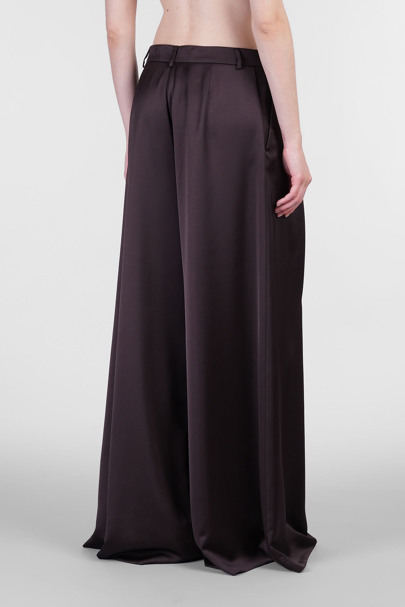 The Andamane Tara Pants In Brown Polyester