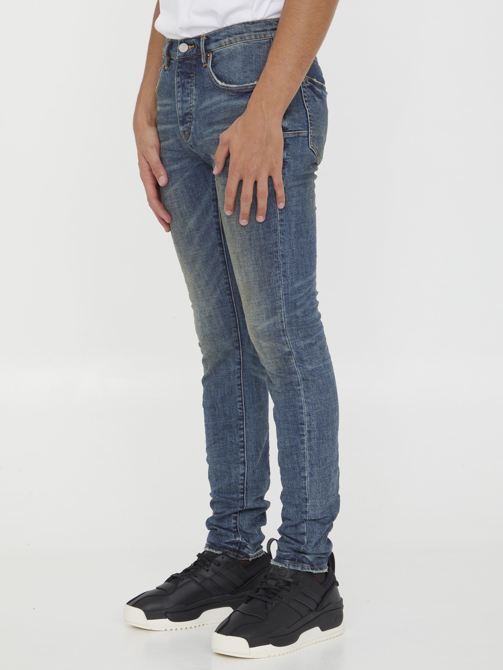 Shop Purple Brand Slim Jeans In Blue Denim