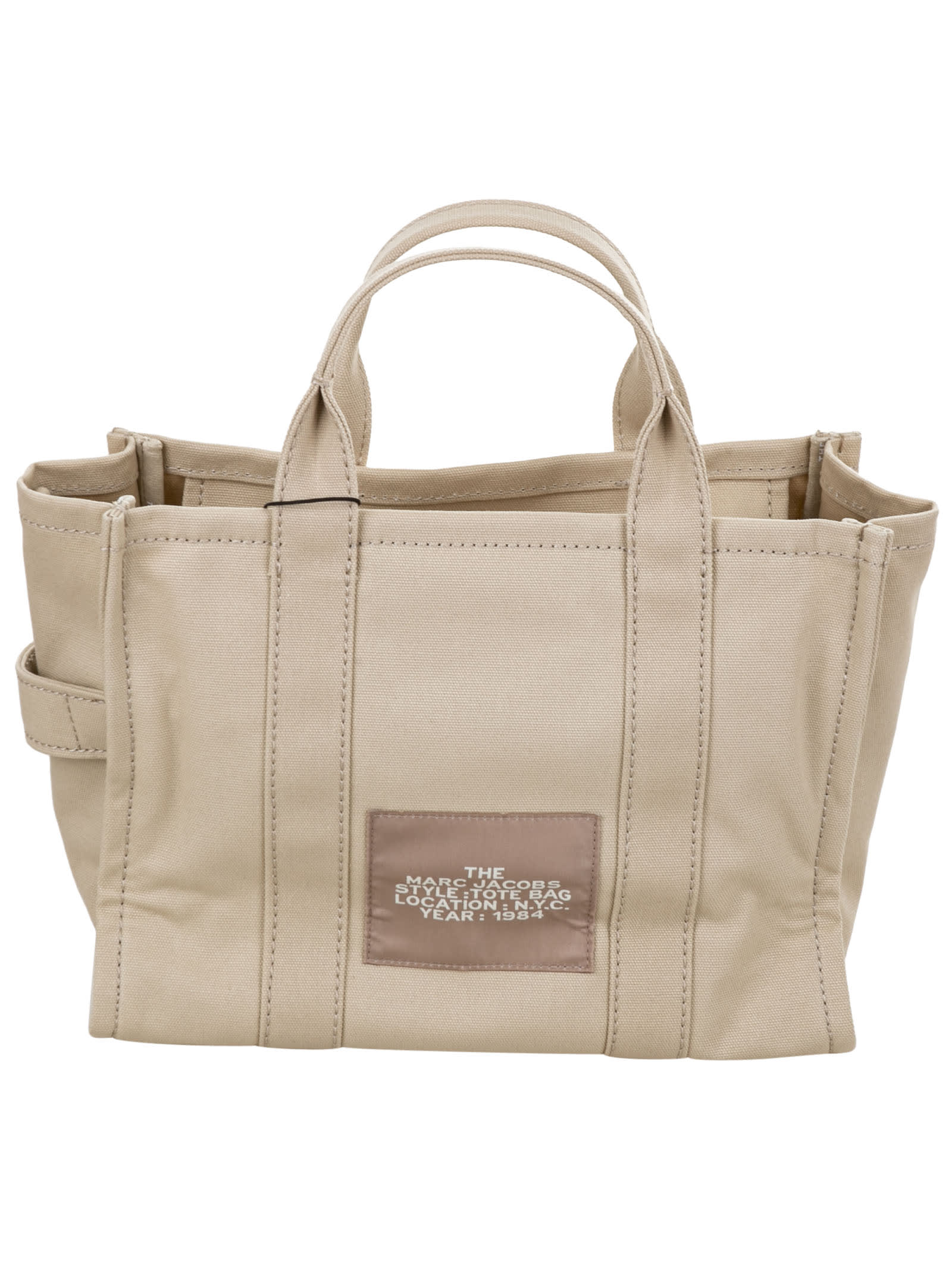 Shop Marc Jacobs Small Traveler Tote In Beige