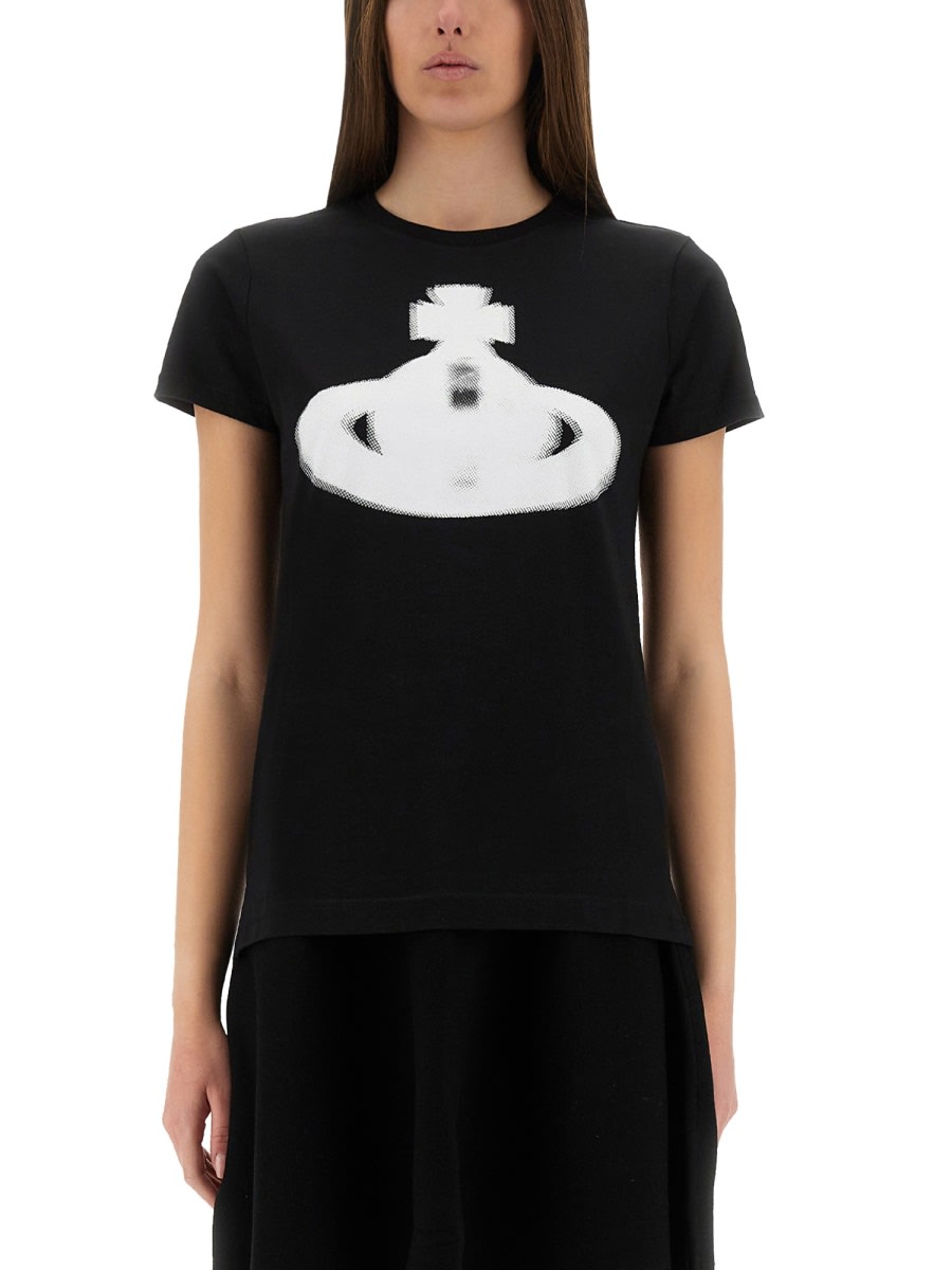 Shop Vivienne Westwood Halftone Orb T-shirt In Black