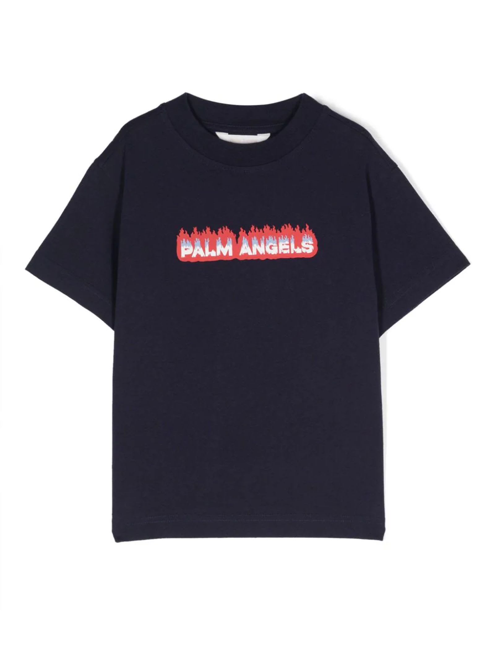 Shop Palm Angels T-shirts And Polos Blue
