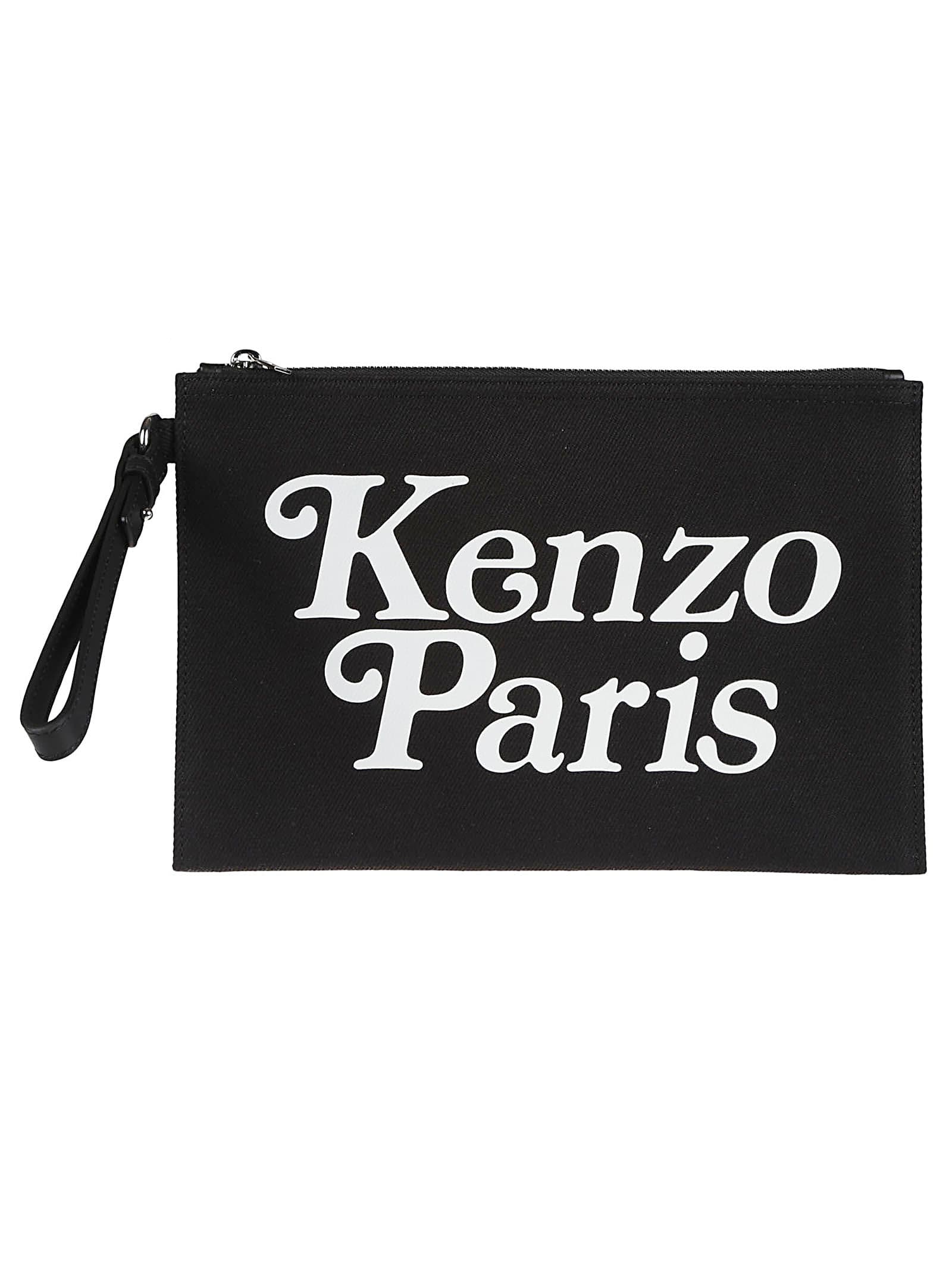 Shop Kenzo Large Clutch Bag In Noir