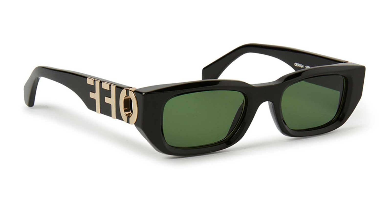 OFF-WHITE FILLMORE - BLACK / GREEN SUNGLASSES 