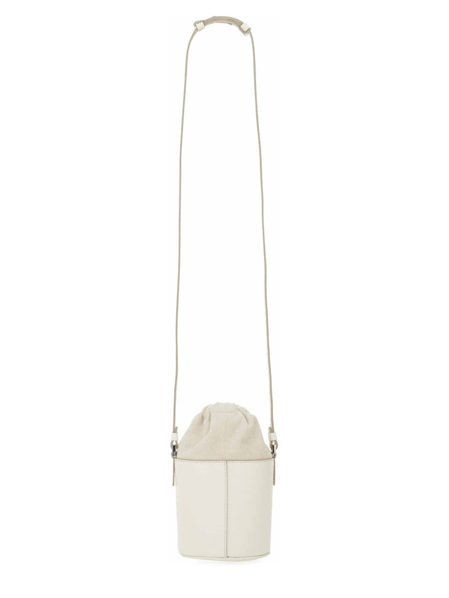 Shop Maison Margiela Mini Bucket Bag 5ac In White