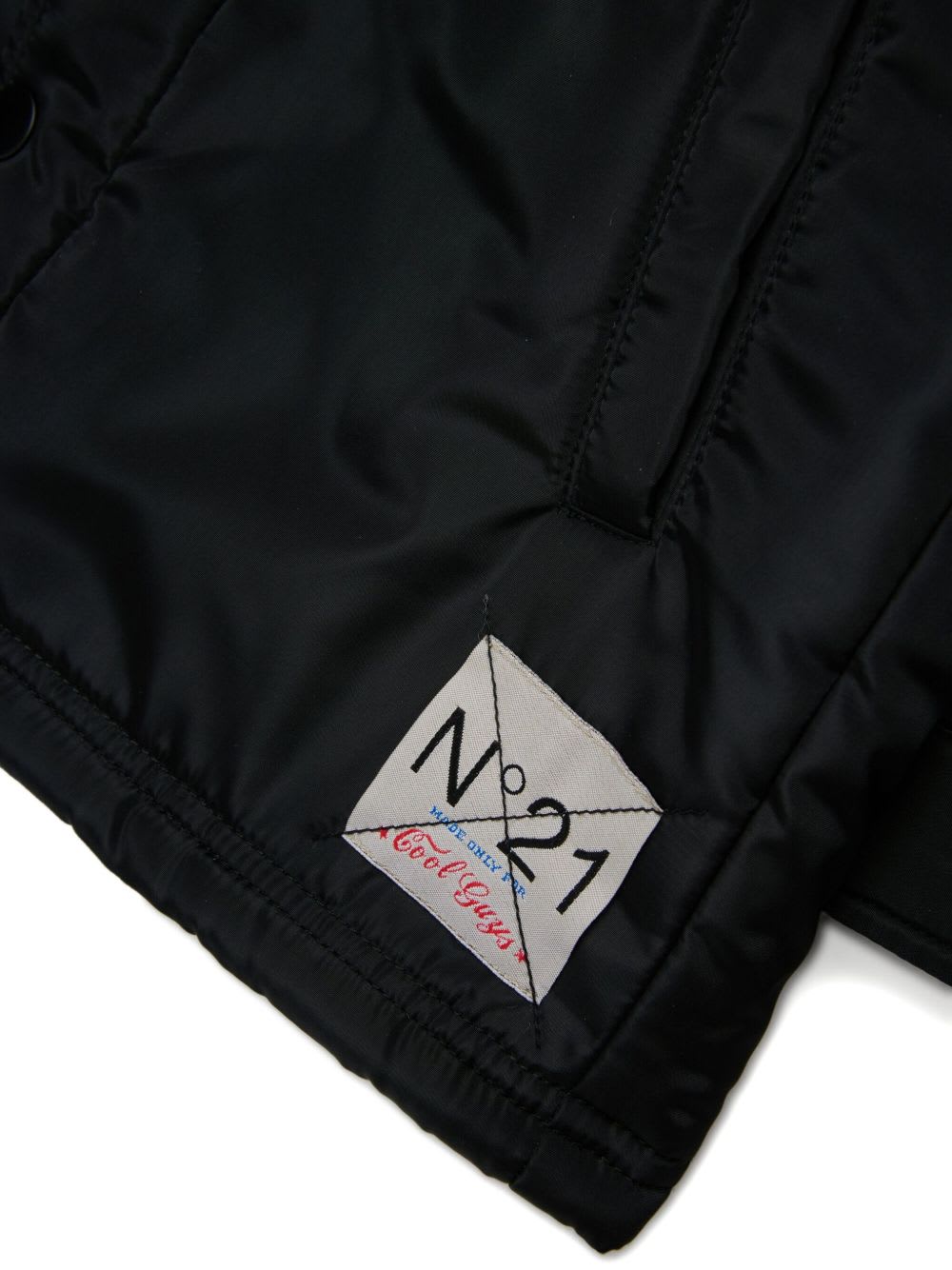 N°21 Nº21 Kids Jacket With Logo Appliqué In Black