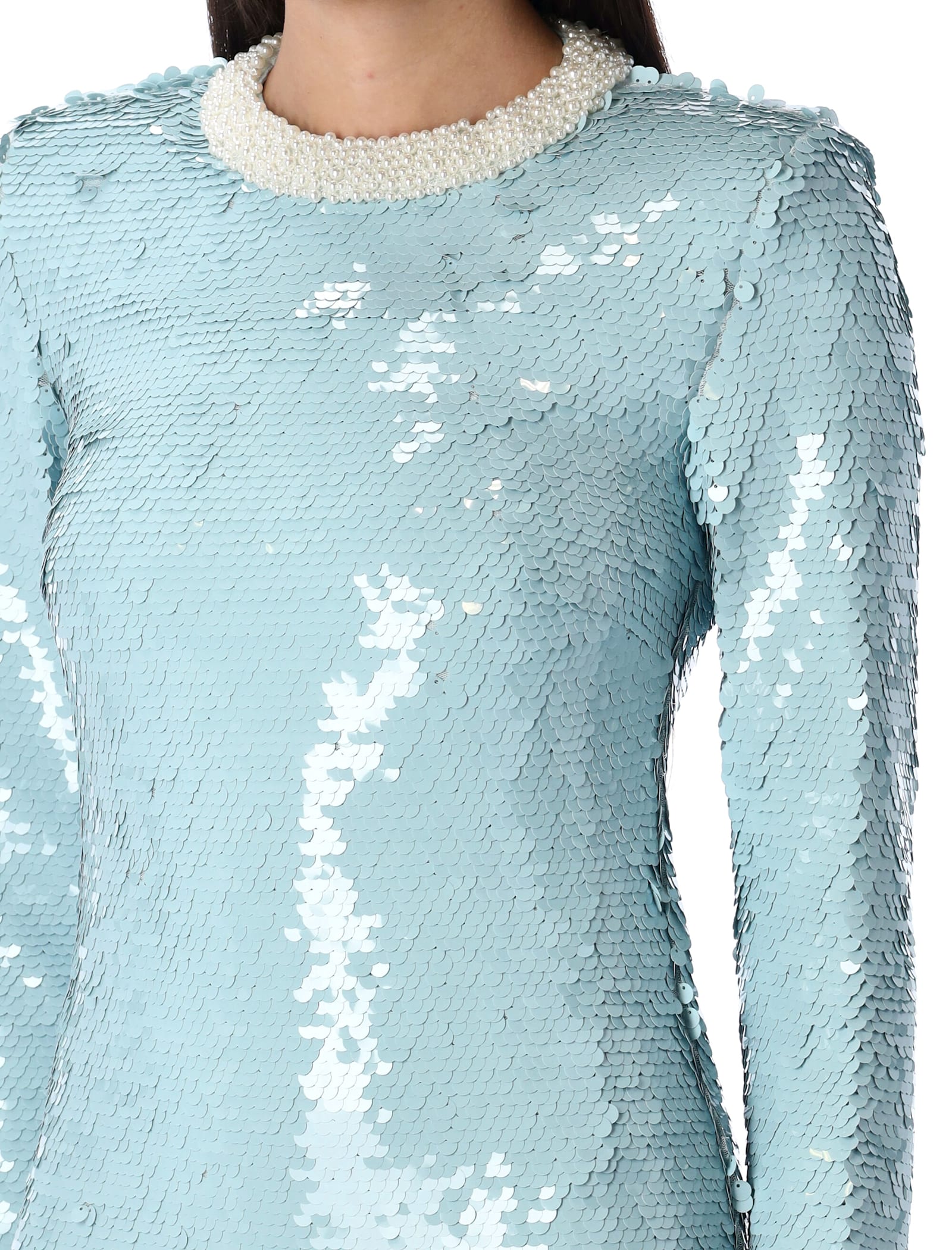 Self-portrait Sequin Mini Dress In Blue