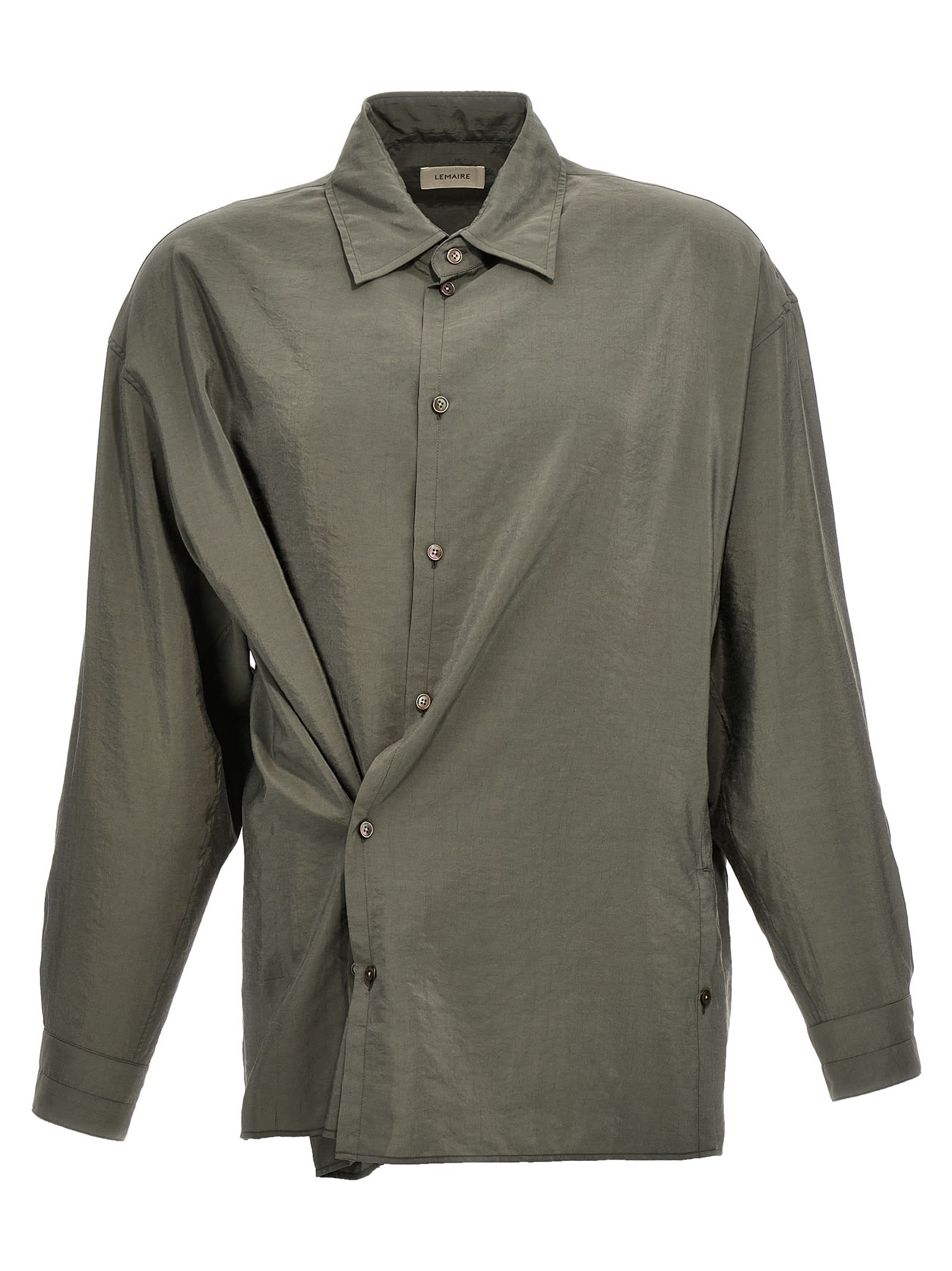 Shop Lemaire Twisted Shirt In Gray
