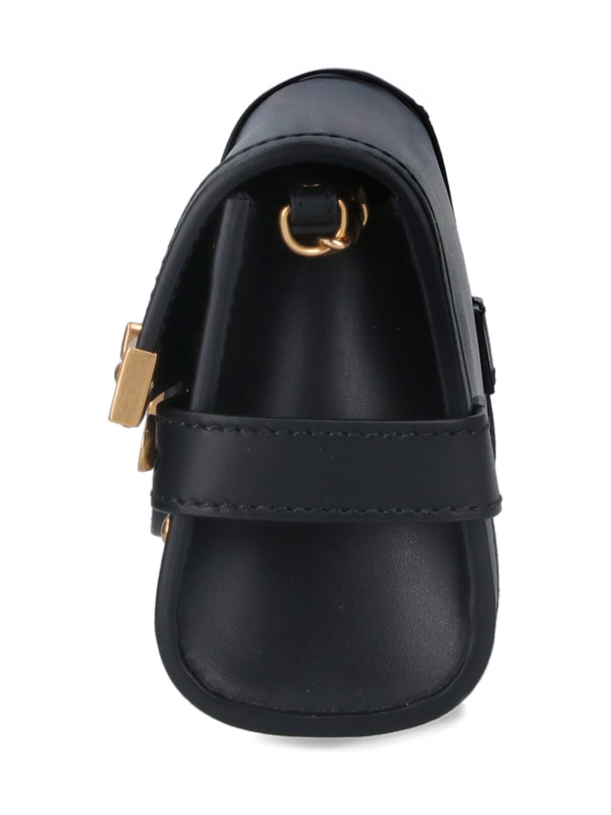 Balmain B-buzz 23 Clutch In Calfskin Leather In Black