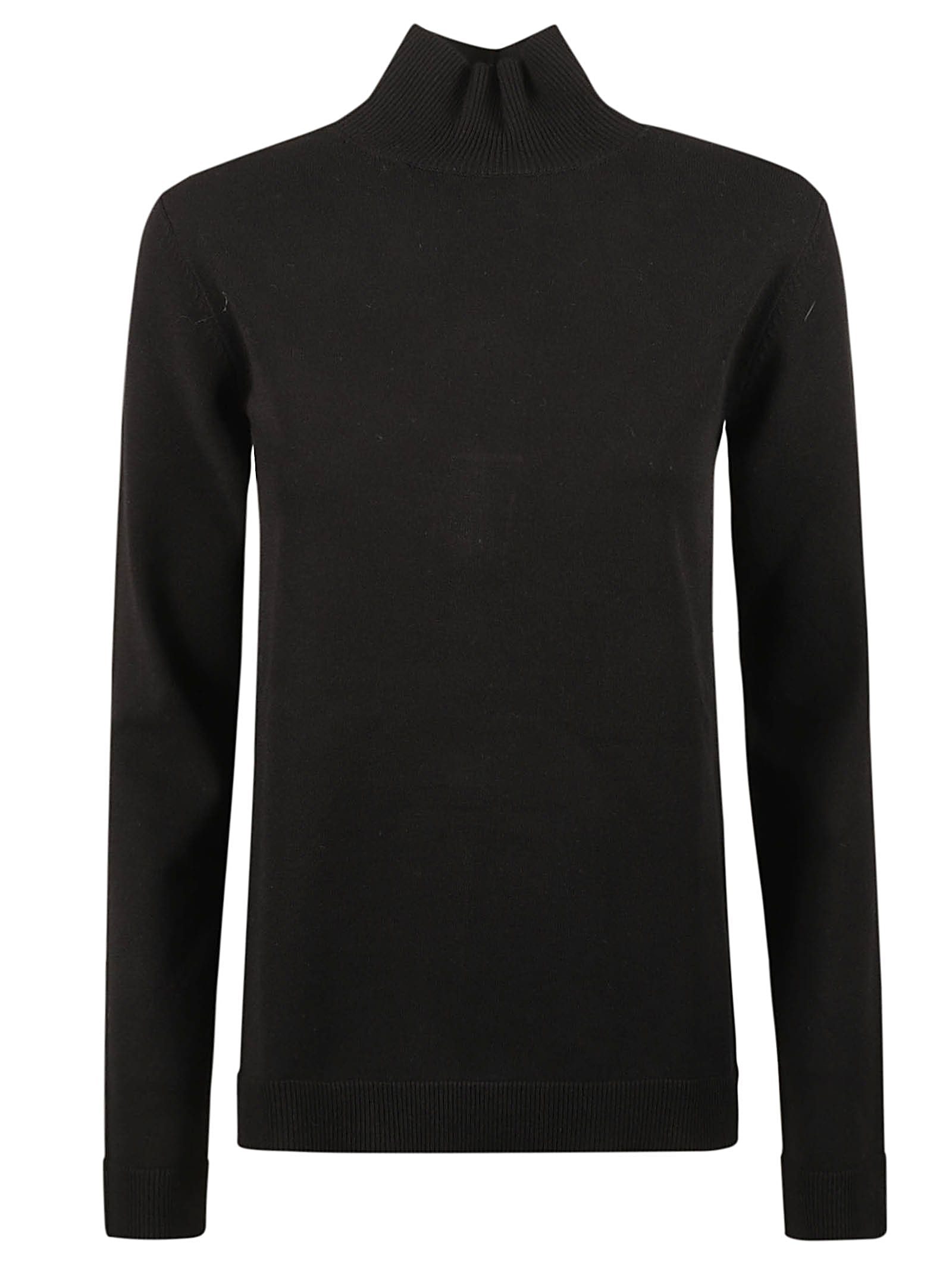 Rear Slit Rollneck Pullover