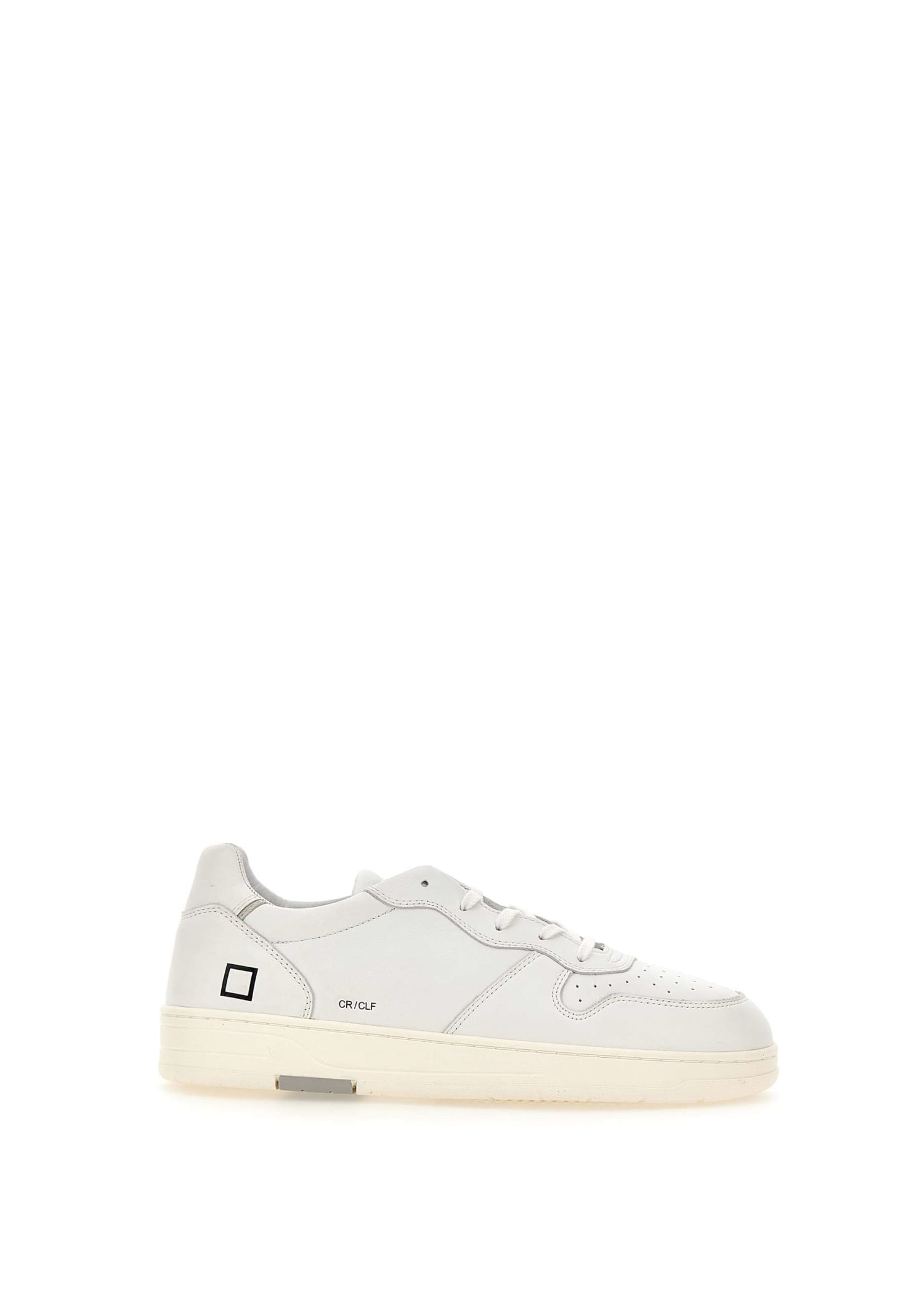 Shop Date Court Calf Leather Sneakers In White