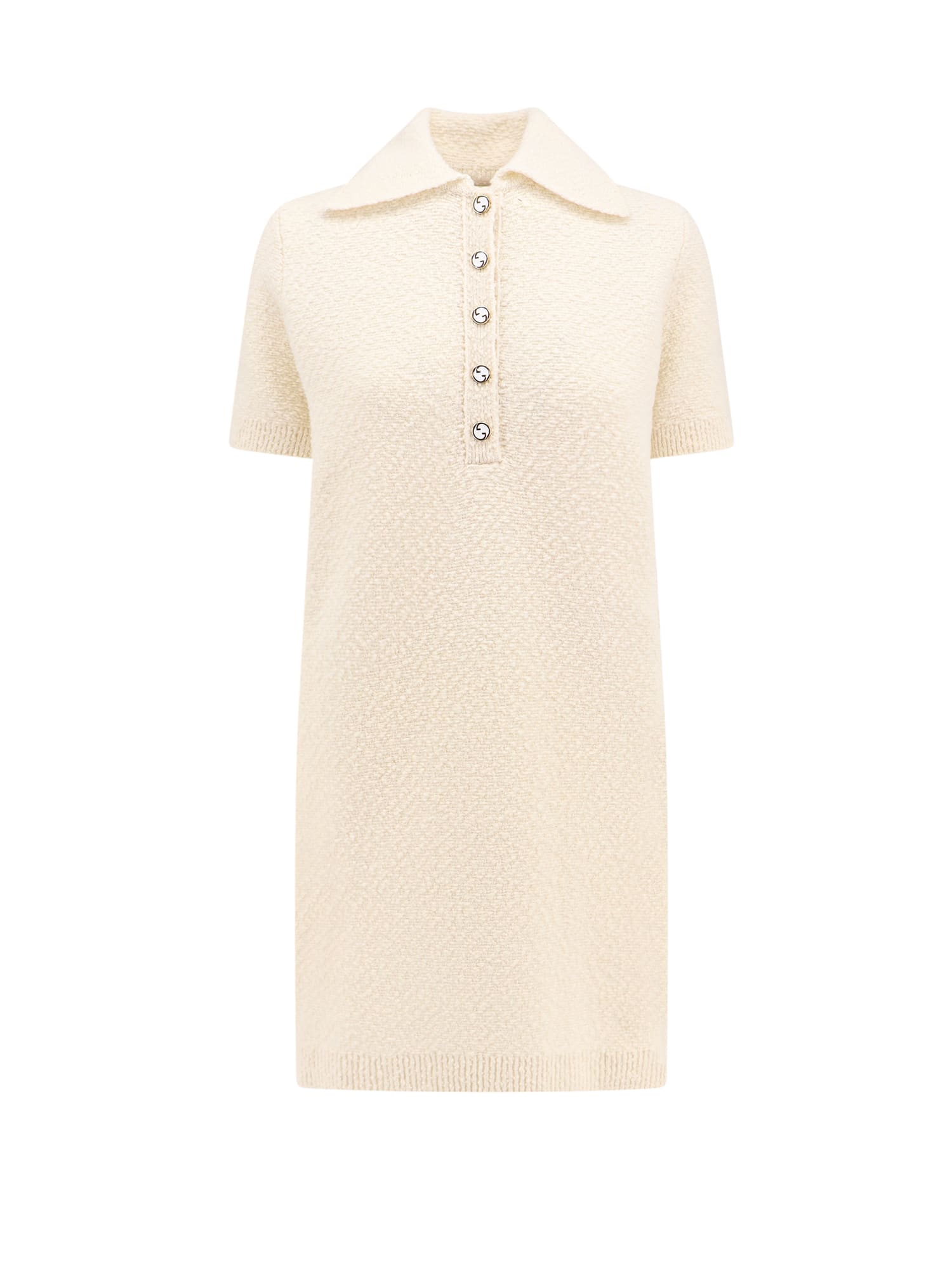 Collared Button Detailed Dress