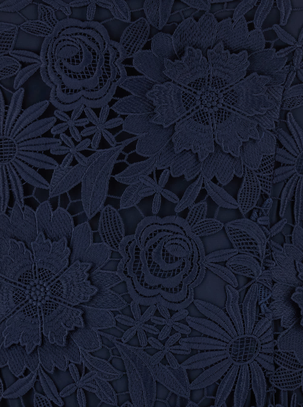 Rotate Birger Christensen Floral-lace Midi Dress In Blue