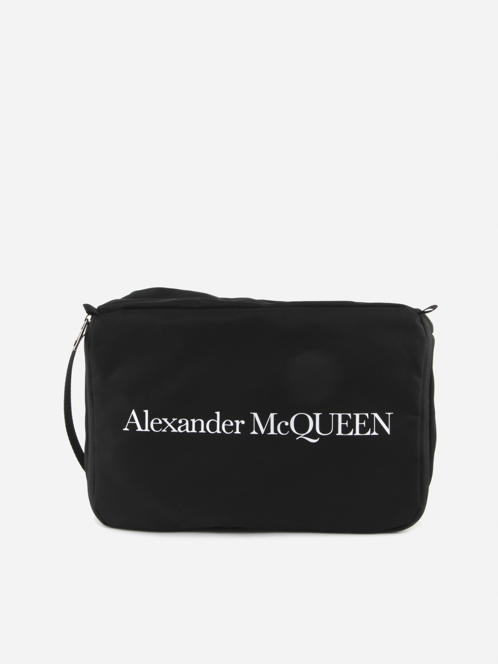Alexander McQueen Travel Toiletry Bag With Contrasting Logo