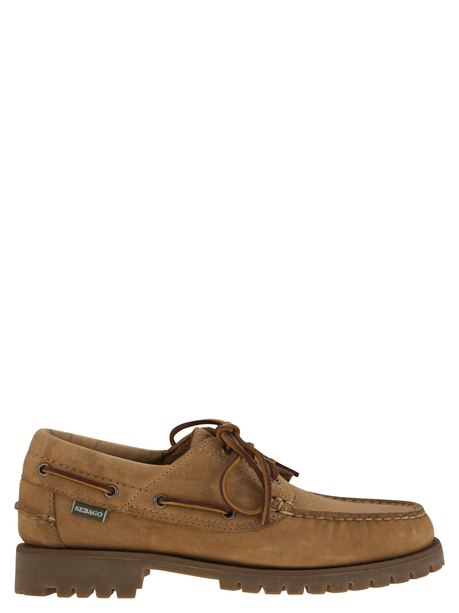 Shop Sebago Acadia - Leather Moccasin In Tobacco