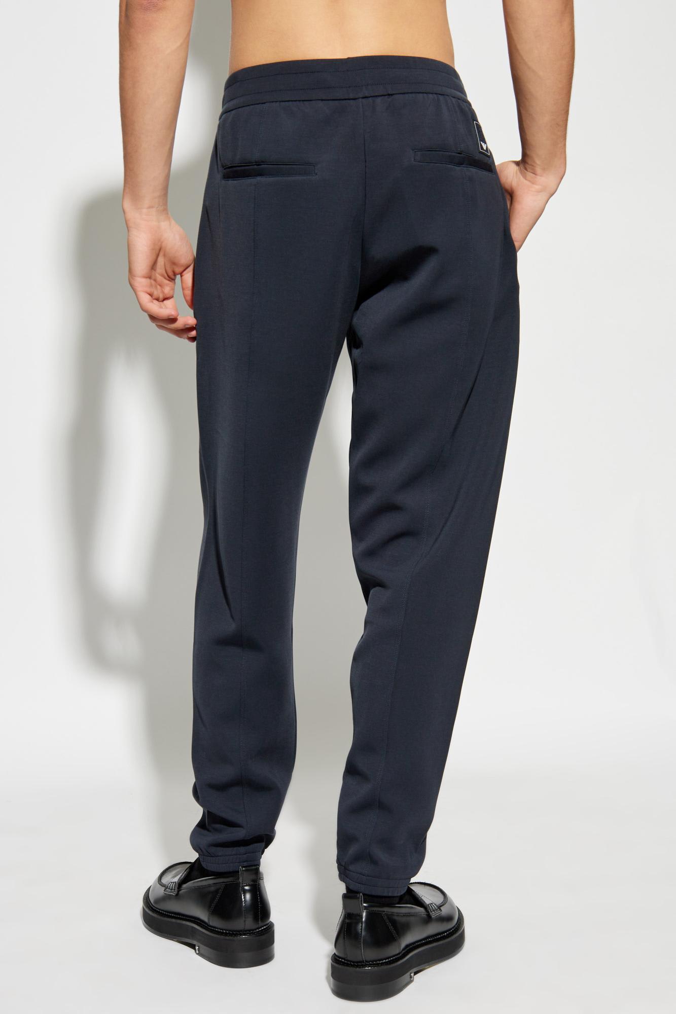 Shop Emporio Armani Sweatpants In Blue