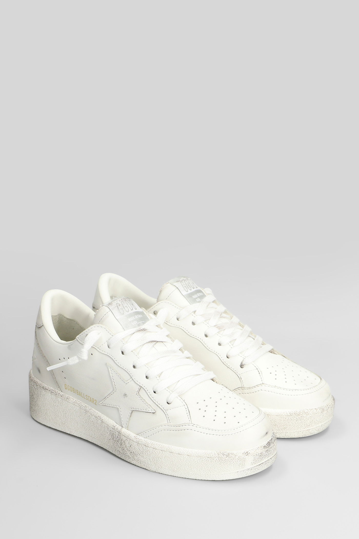 Golden Goose Pure Star Leather Low-top Sneakers In White