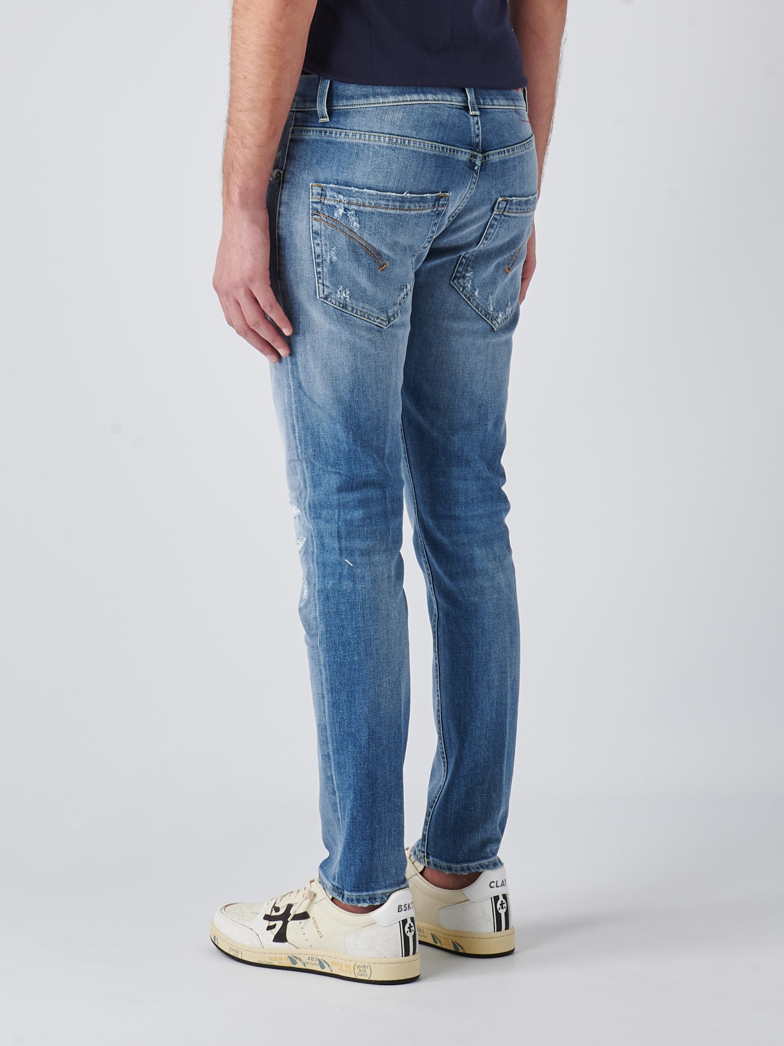 Shop Dondup Pantalone Mius Jeans In Denim Medio