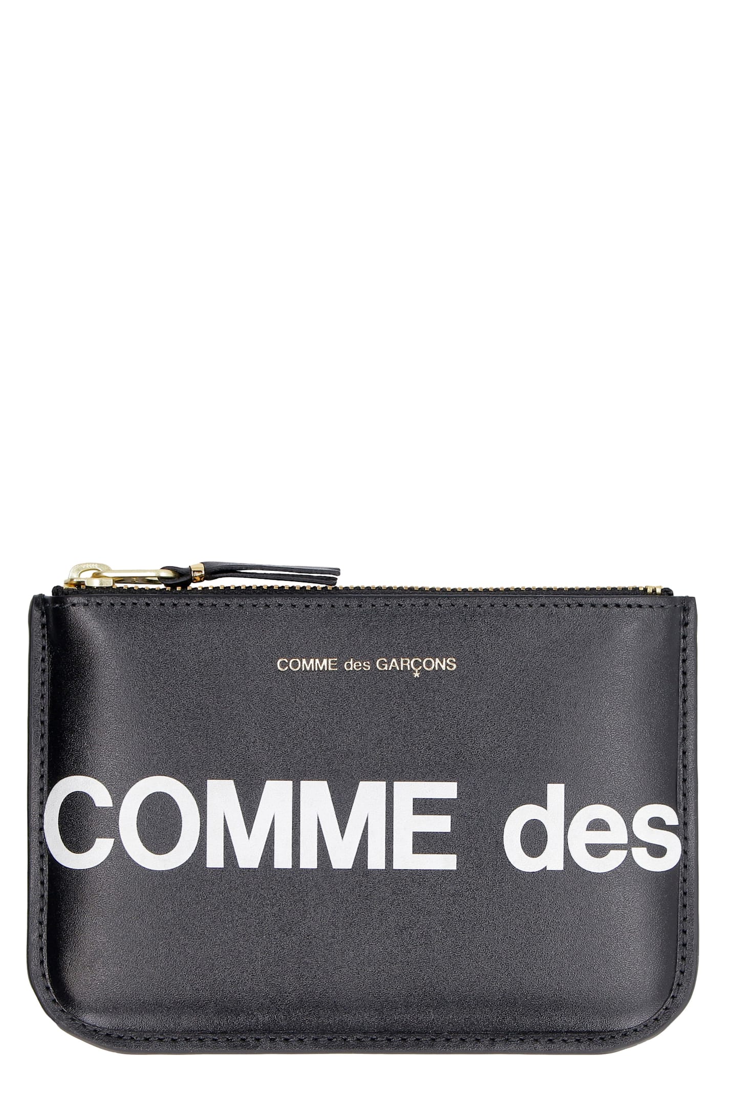 Logo Detail Leather Pouch