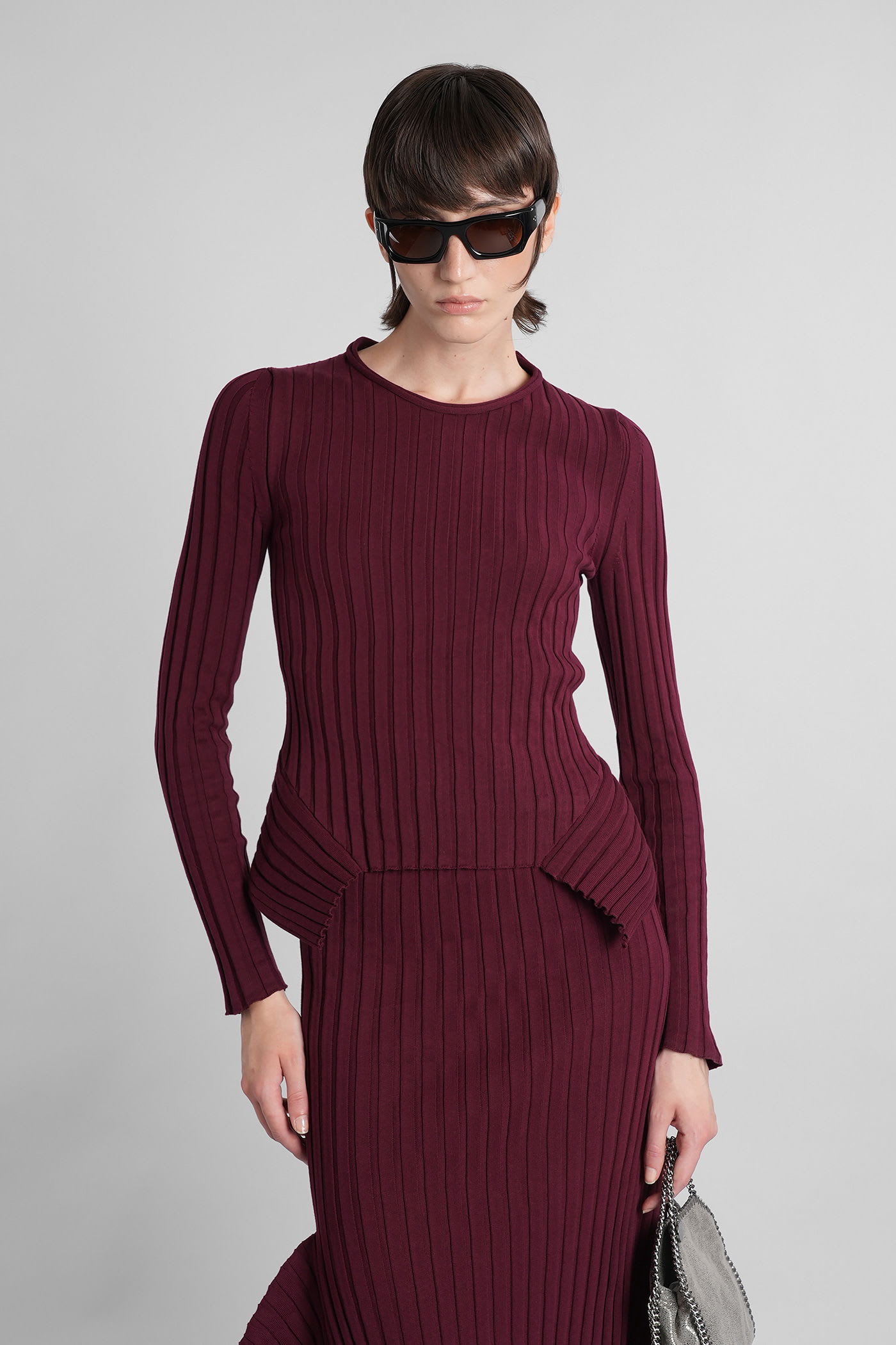 Topwear In Bordeaux Cotton