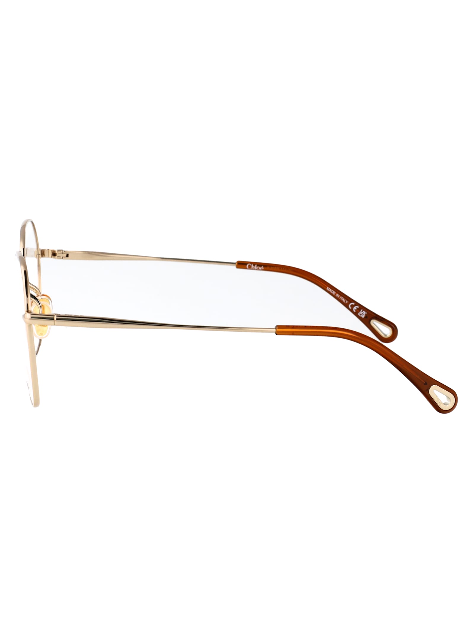 Chloé Ch0320o Glasses In Gold-gold-transparent