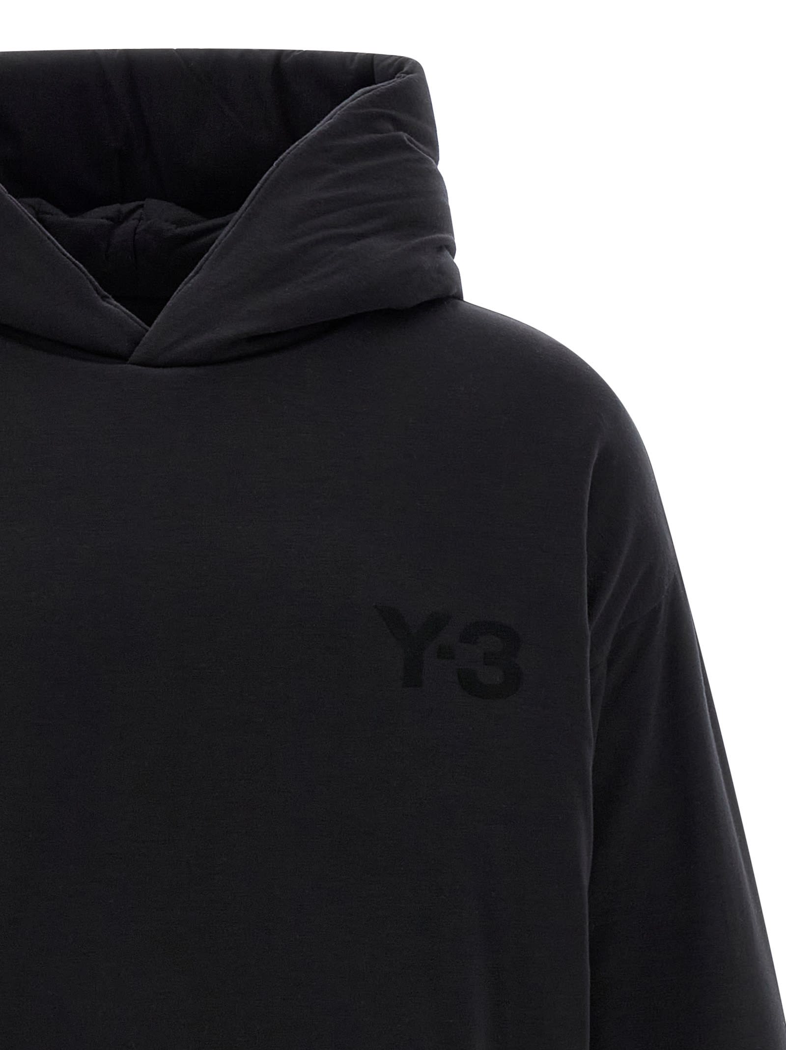Y-3 Padded Hoodie With Hood And Long Sleeves In Black