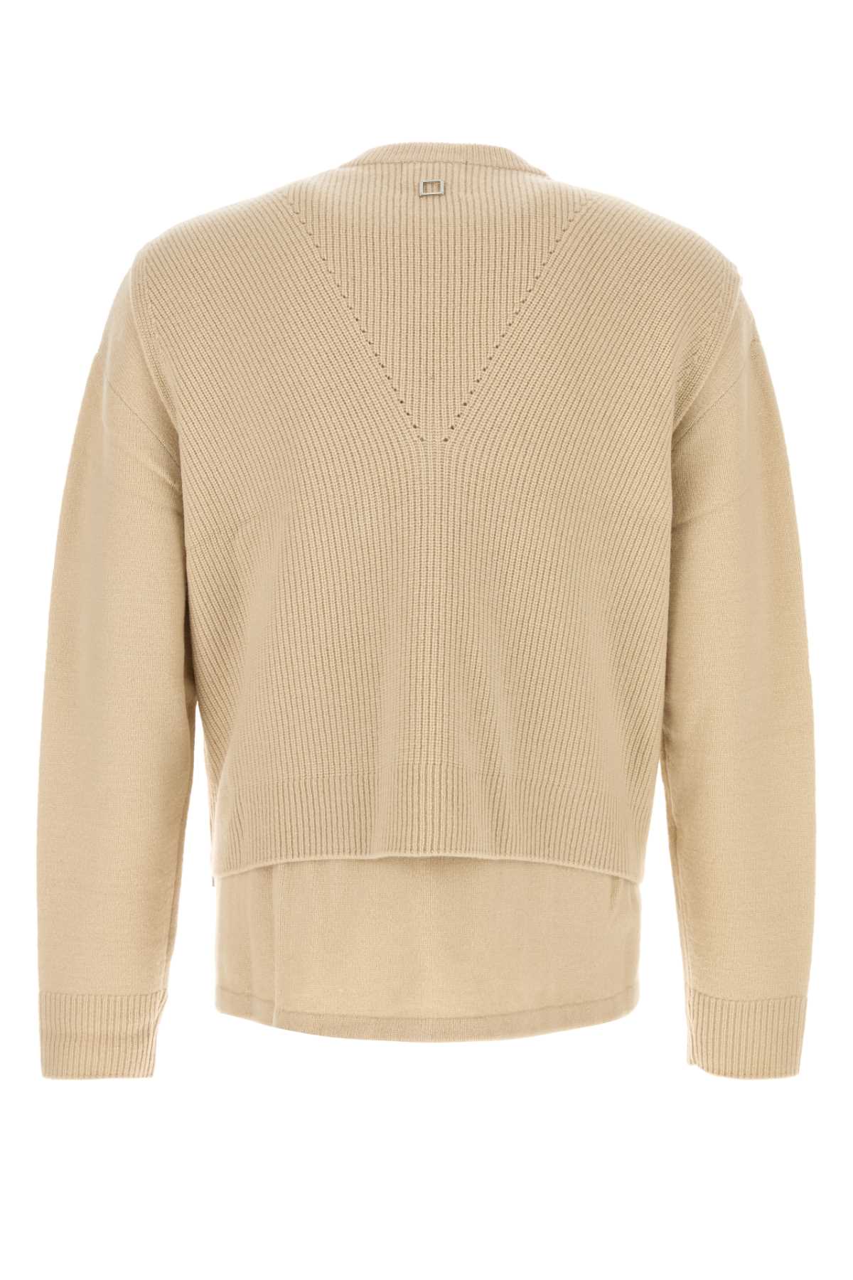 Shop Wooyoungmi Beige Wool Blend Sweater