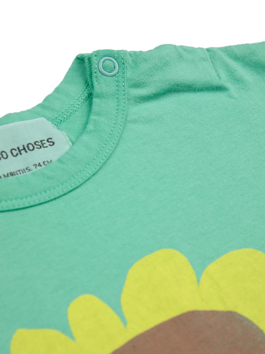 Bobo Choses Sunflower T-shirt In Green