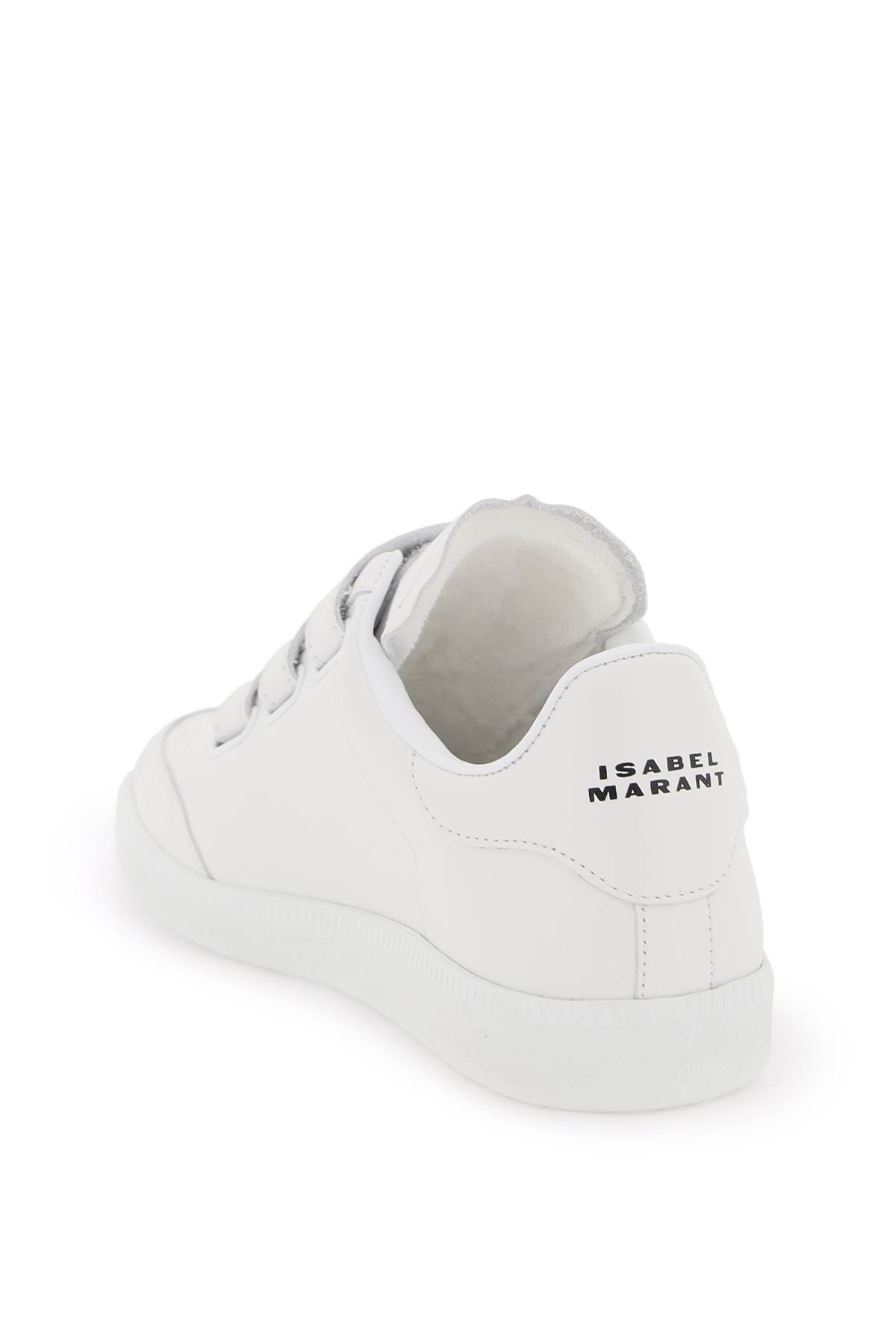 Isabel Marant Étoile Isabel Marant Etoile White Leather Logo Classic Sn Sneakers In White Black (white)