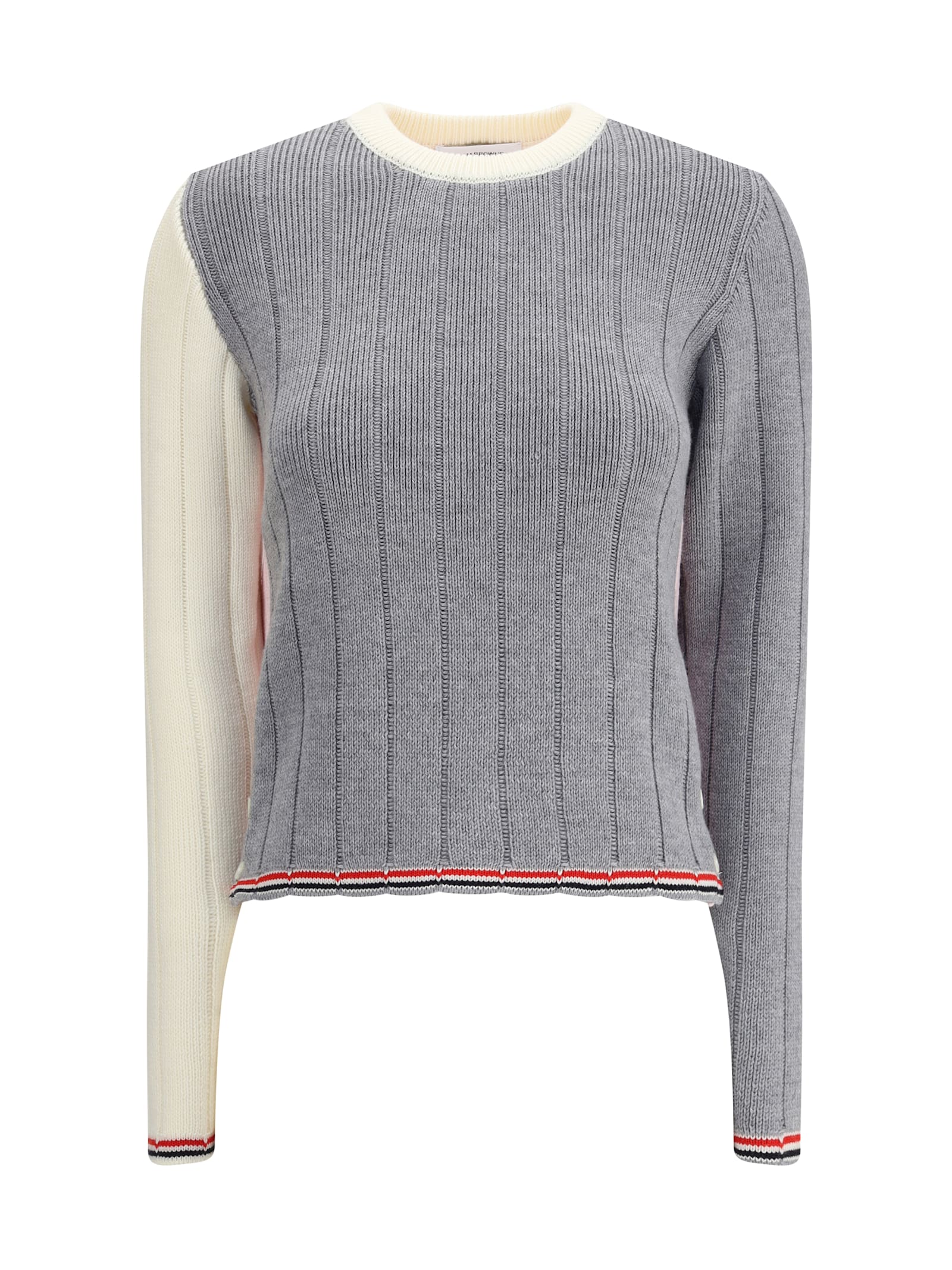 Thom Browne Virgin Wool Sweater In Gray