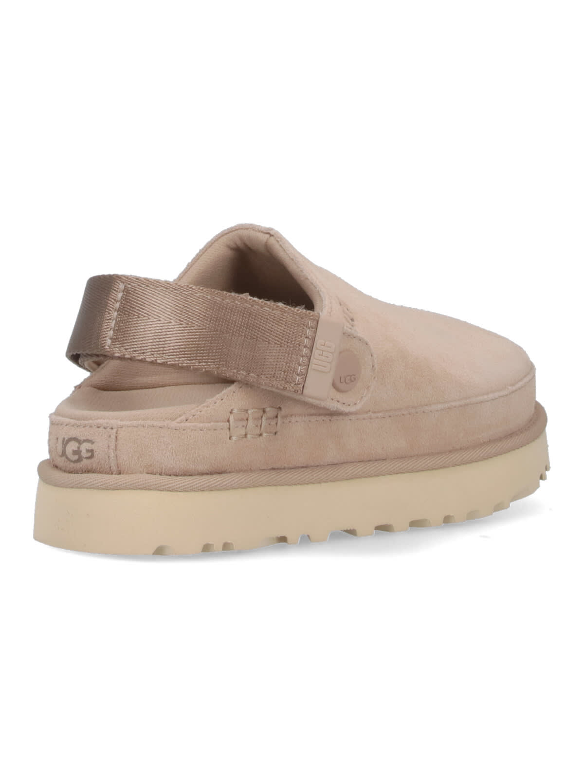 Ugg Sand Goldenstar Suede Mules In Sand