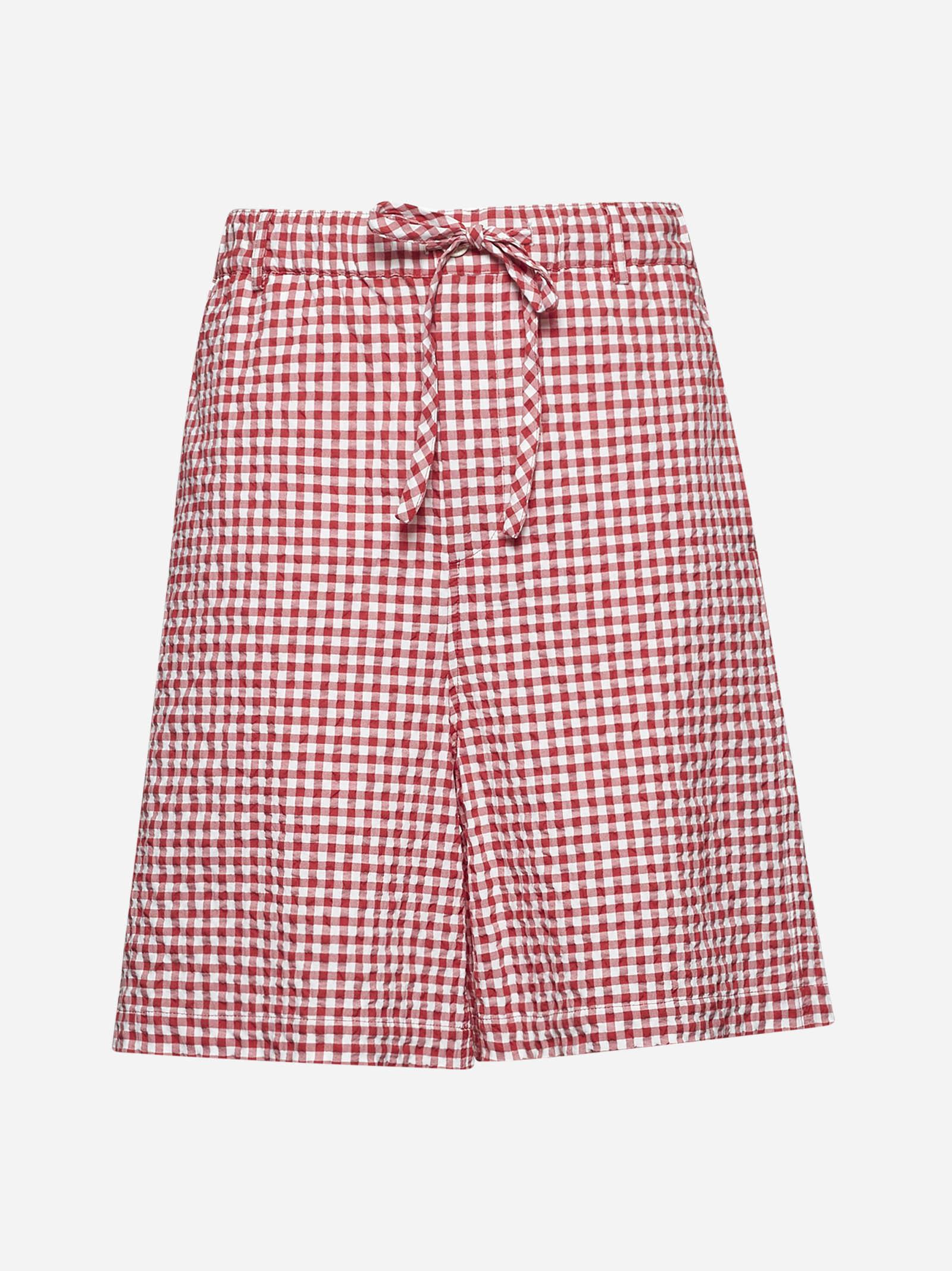 Checked Seersucker Bermuda Shorts