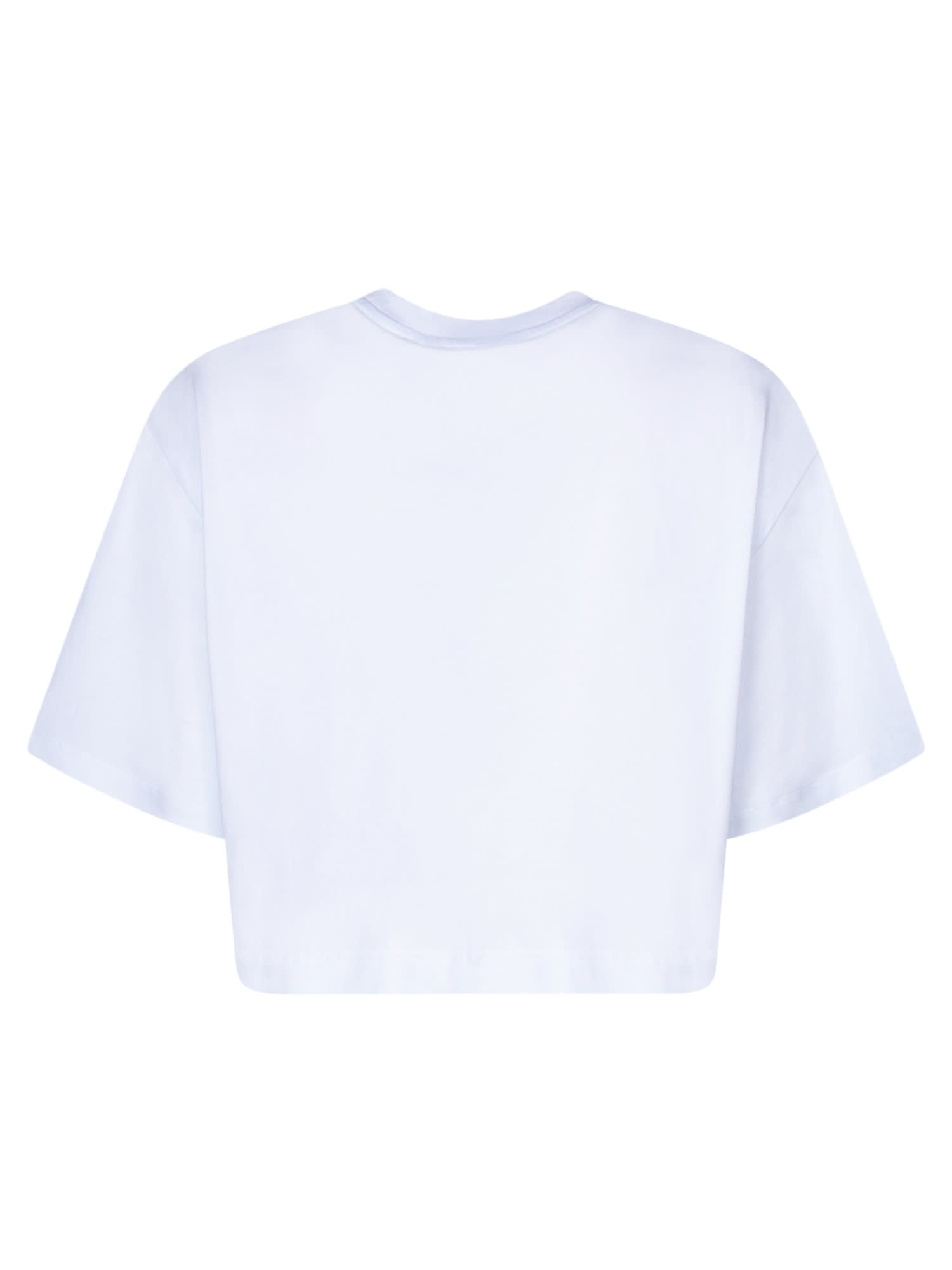 Shop Msgm Graffiti Logo White T-shirt