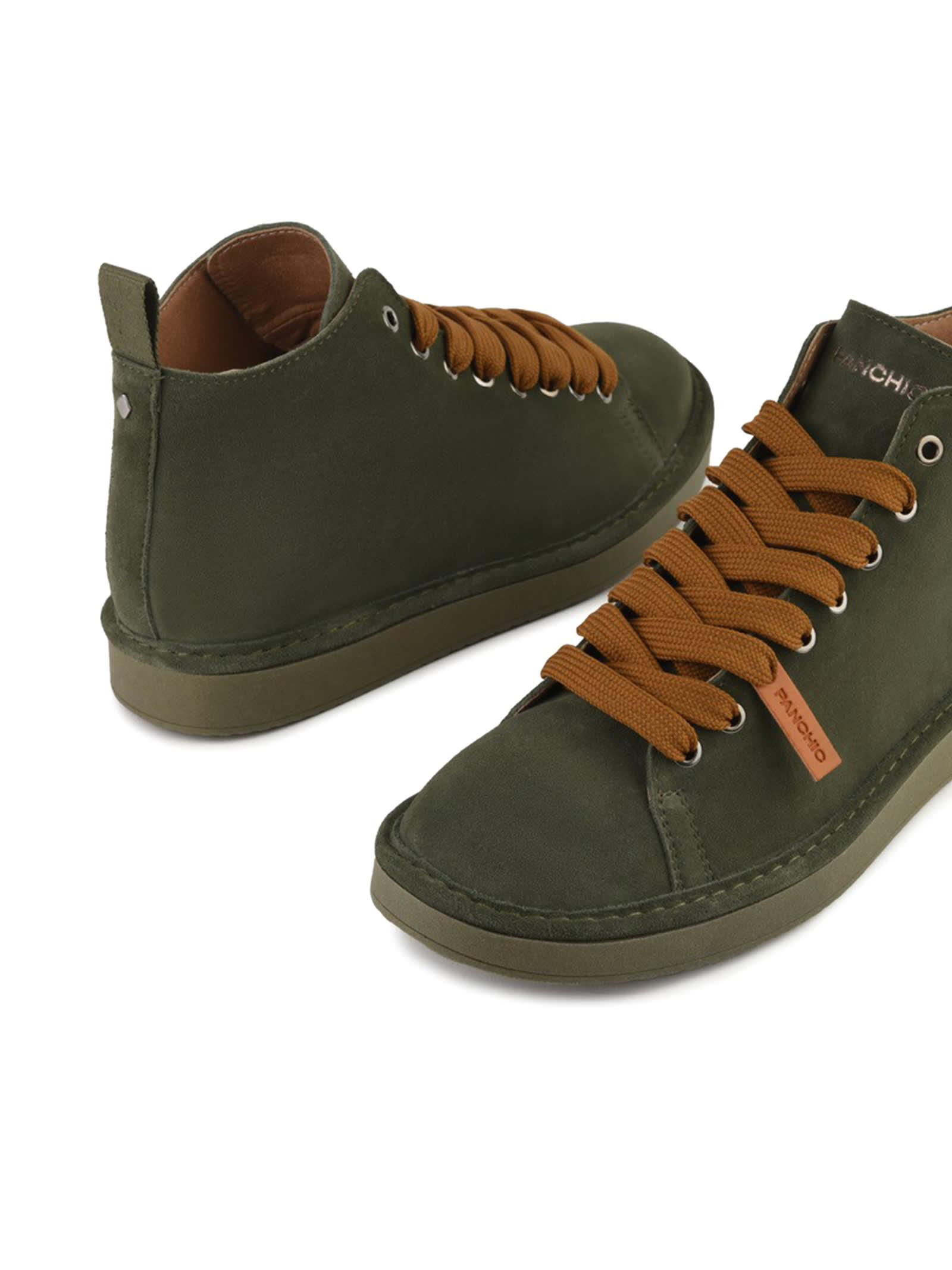 PÀNCHIC MENS P01 MILITARY GREEN SUEDE ANKLE BOOT 