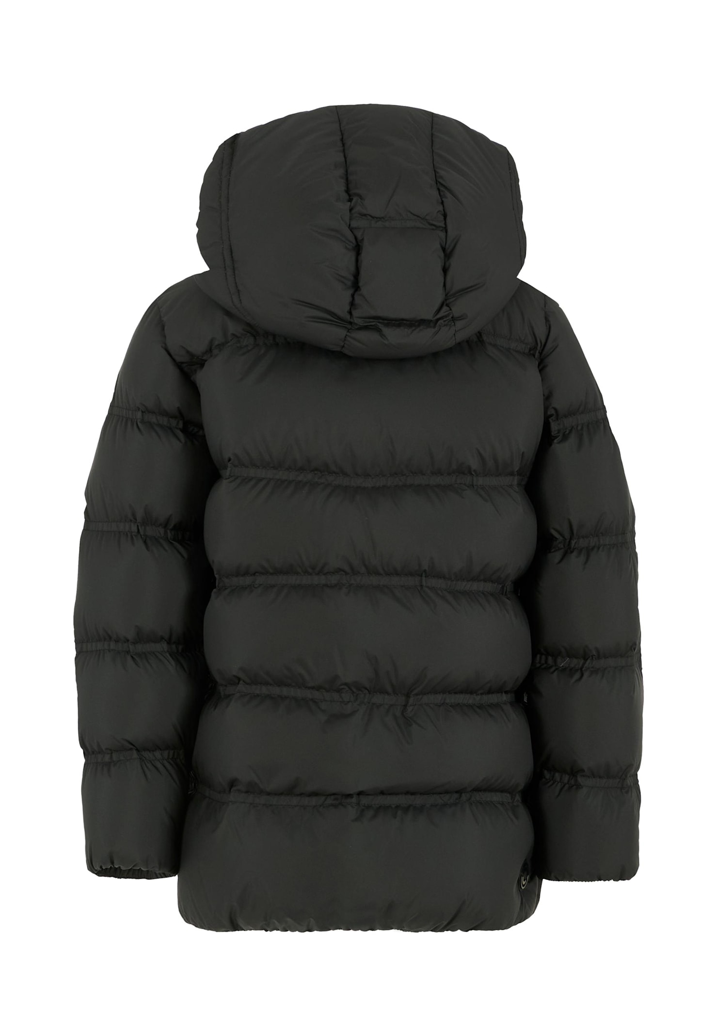 Colmar Black Down Jacket For Kids With Logo In Black