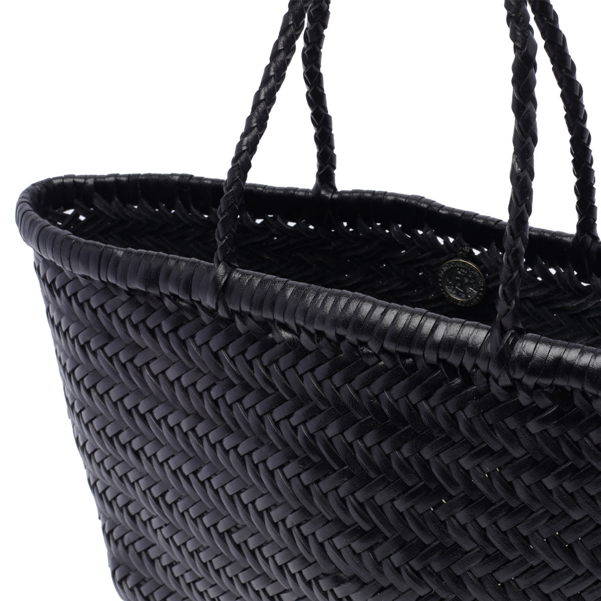 Dragon Diffusion Mini Triple Bamboo Jump Handbag In Black