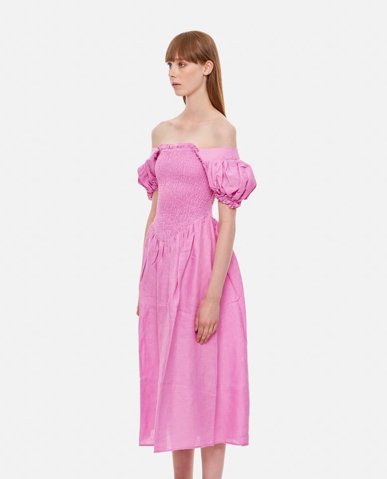 Shop Sleeper Brigitte Dress In Rose