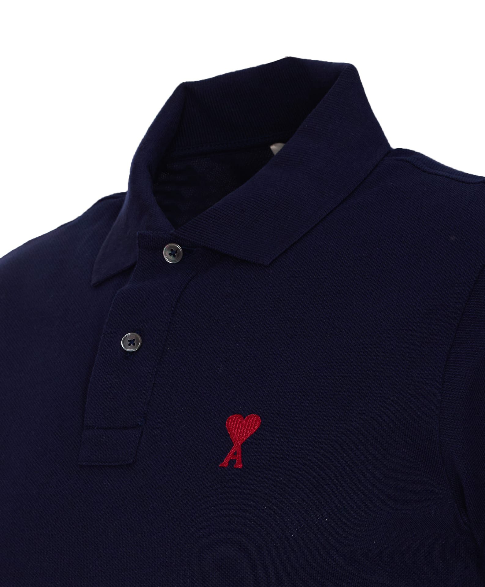 Shop Ami Alexandre Mattiussi Classic Ami De Coeur Polo In Blue