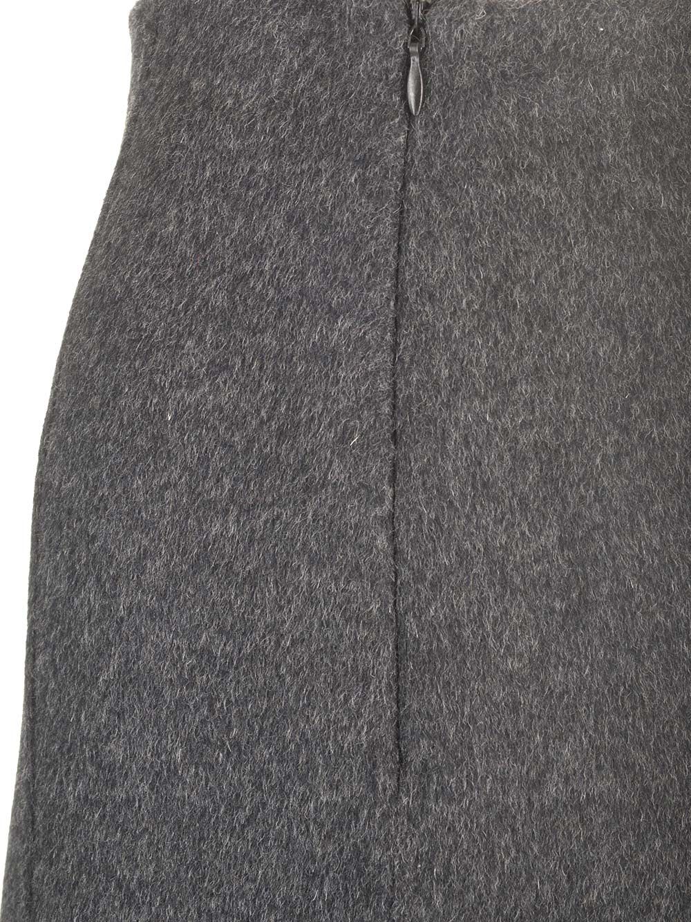 Shop P.a.r.o.s.h Wool Mini Skirt In Grey