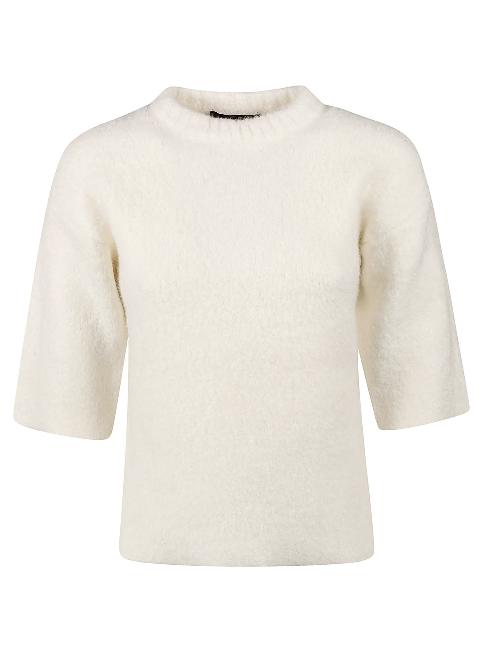 Shop Fabiana Filippi Knitted Sweater In White