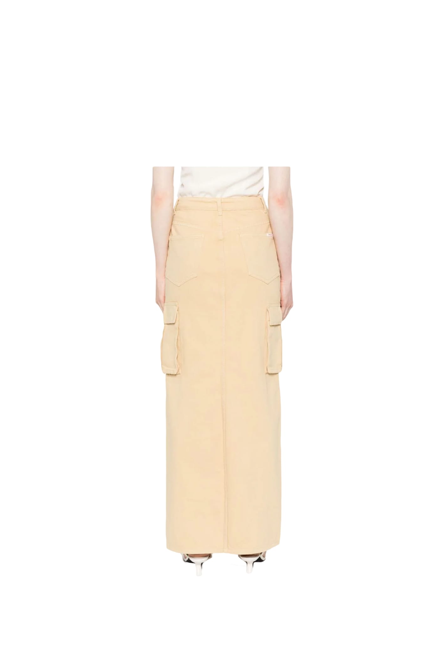 Shop Self-portrait Skirt In Beige