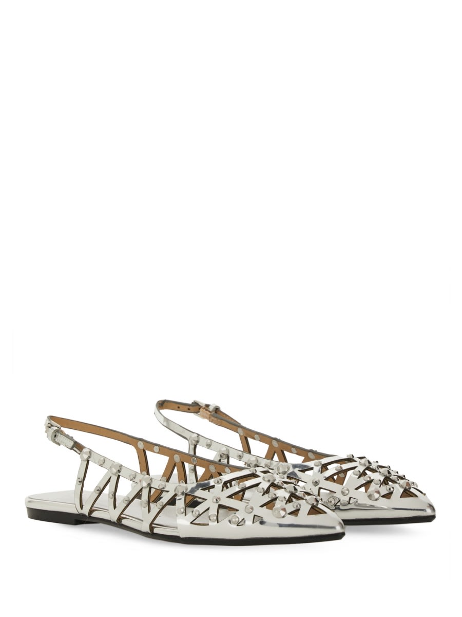 Ash Bazaar Slingback Stud Embellished Sandals