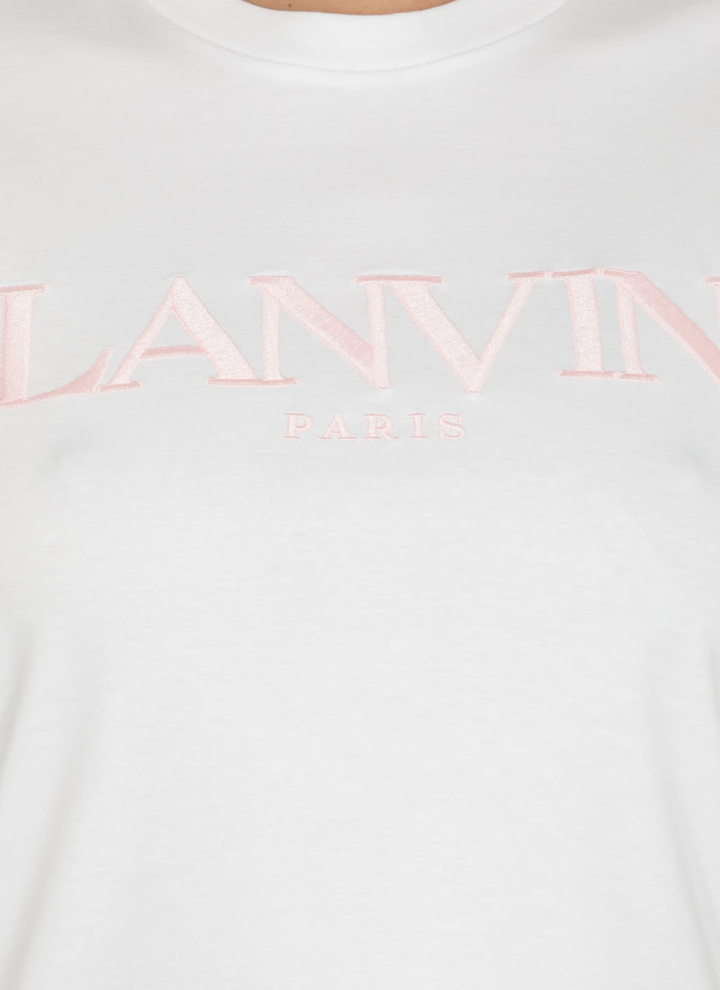 Shop Lanvin Cotton Logoed T-shirt In White